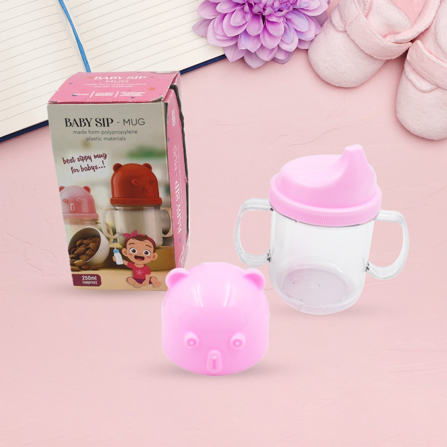 Baby Milk Mug Sippy Cup Baby Mug, Leakproof, Mug For Kids Lightweight, Nursing, Dishwasher Safe Mug (250 Ml / 1 Pc) - Bhavnagar Deodap