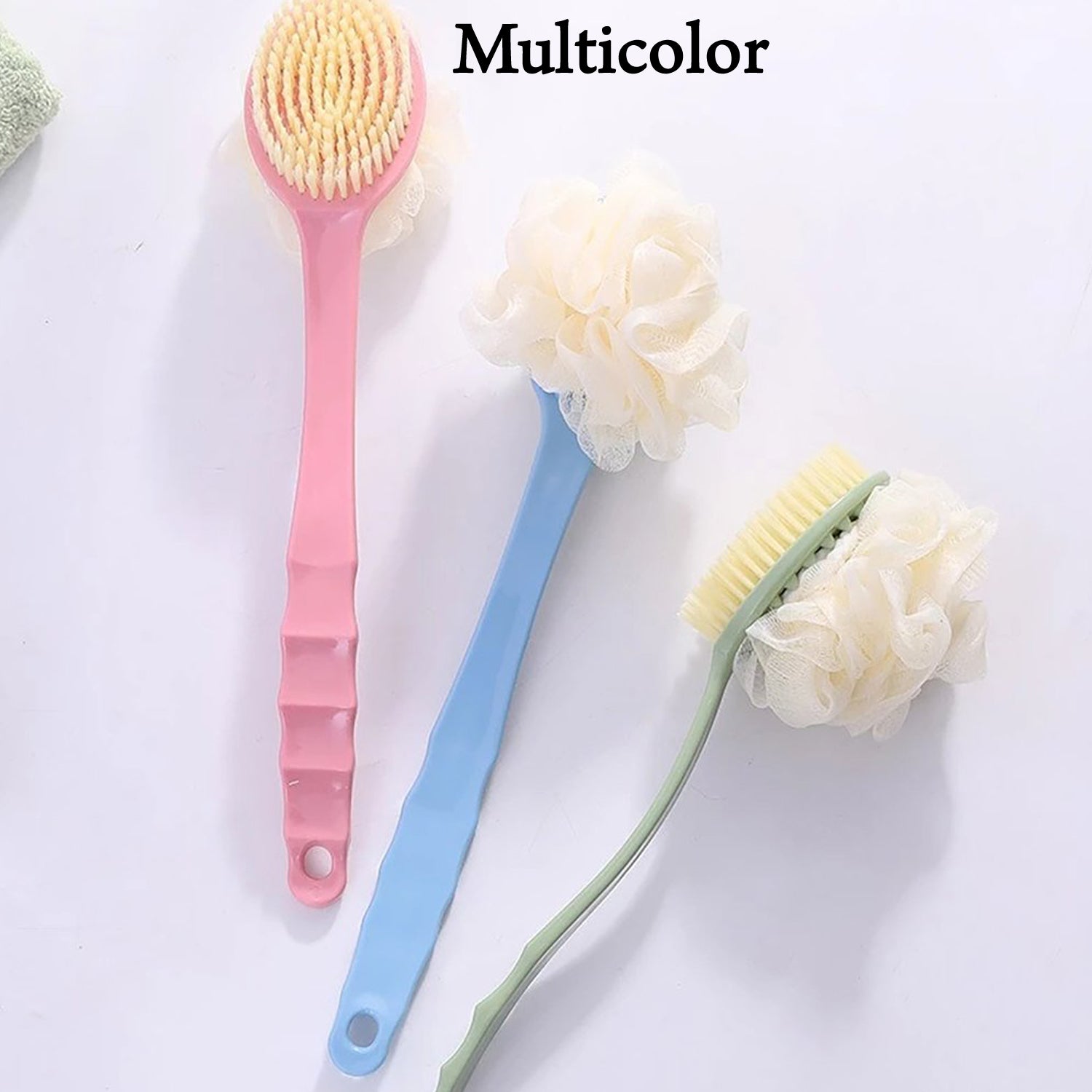 2in1 Bath Brush With Long Handle - Bhavnagar Deodap