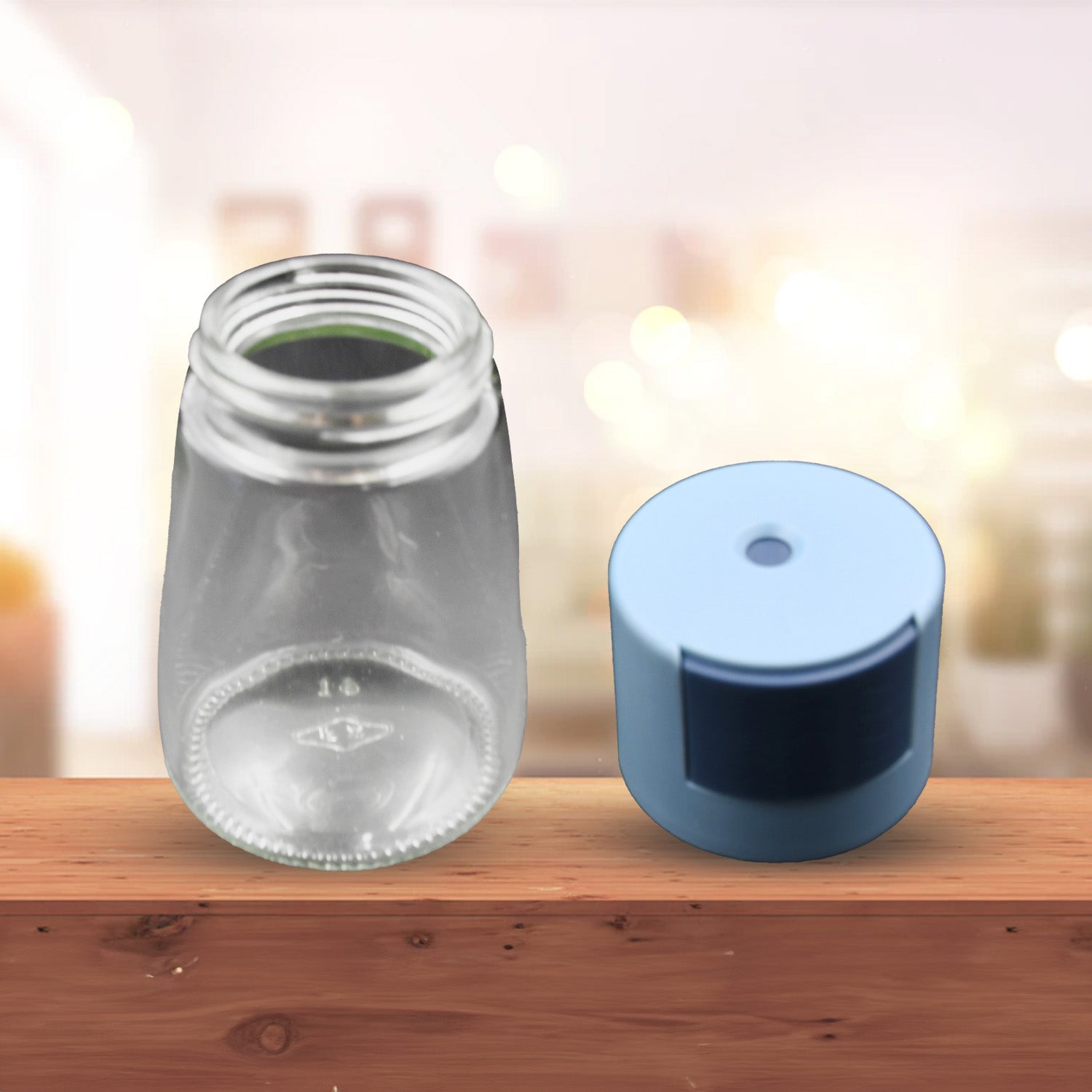 Glass Salt Bottle, Salt Dispenser, Glass Salt Shaker Pack of 1, Seasoning Shaker, Precise Quantitative 0.5g for Home Cooking Picnic Camping Ration Salt Shakers - Bhavnagar Deodap