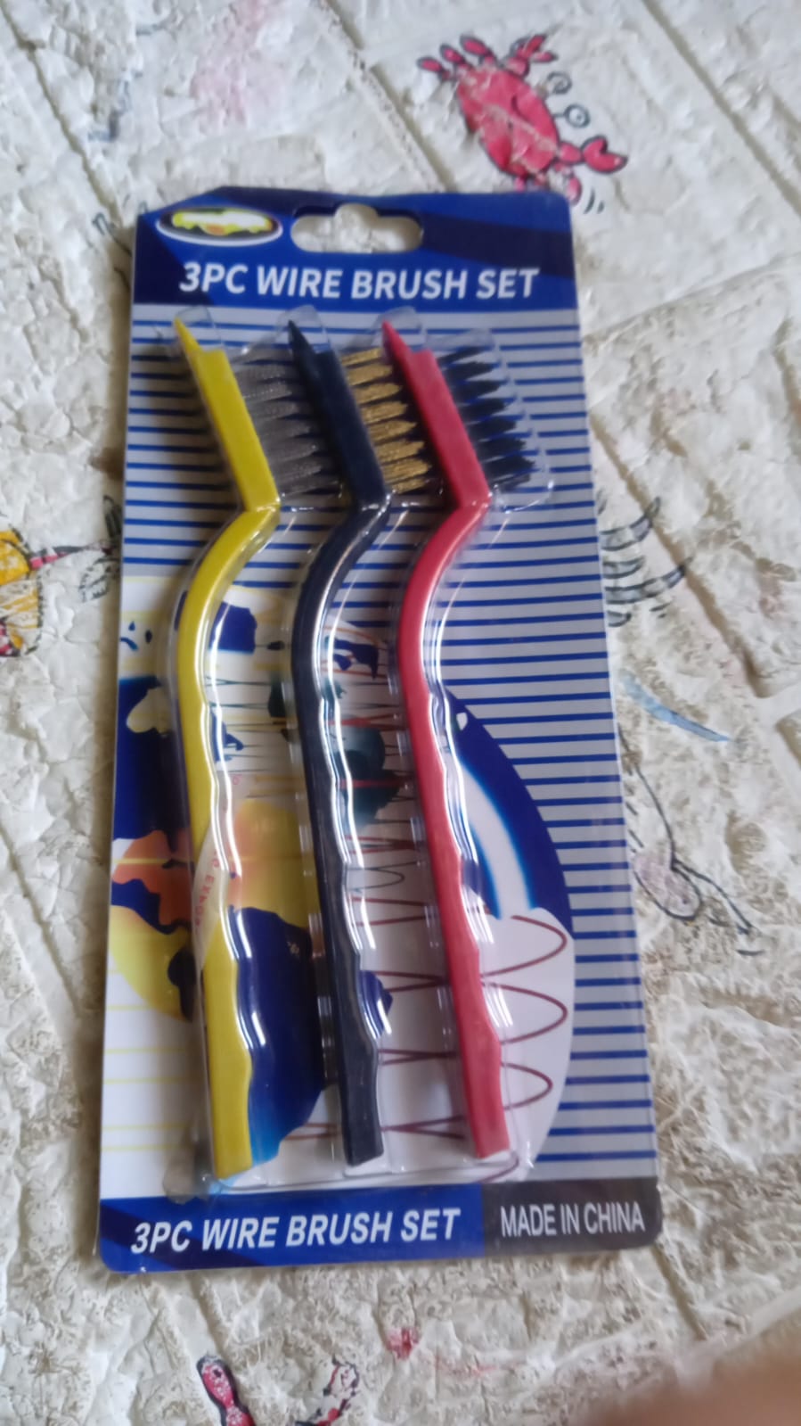 3pc Mini Wire Brush Set Brass Nylon Stainless Steel Bristles Household Cleaning Brush for Gas Stove, Smoke Machine Tool Burner Tiles Tap Rust Removal Welding Slag Dirt & Paint Scrubbing (3 Pcs Set) - Bhavnagar Deodap