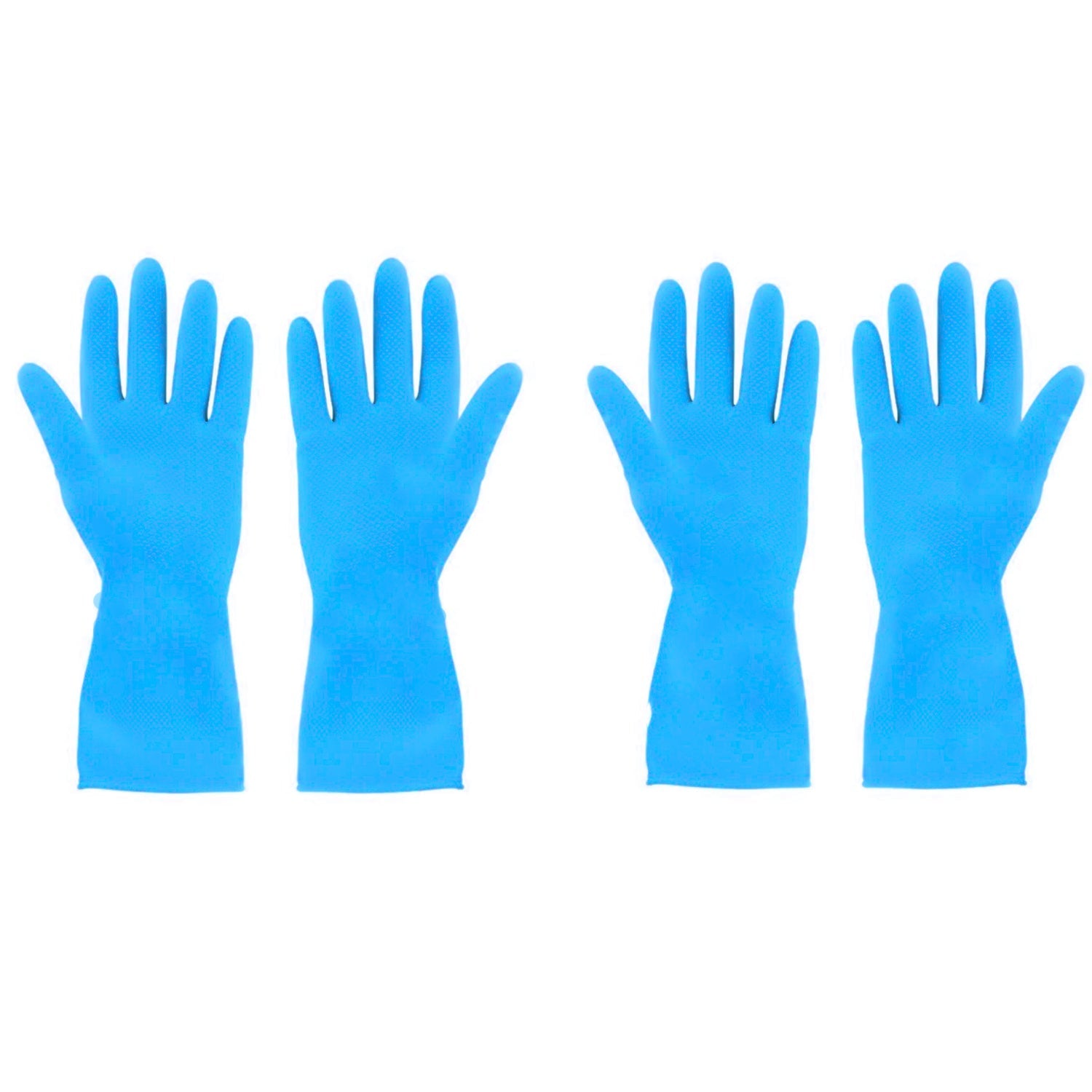 2 Pair Large Blue Gloves For Different Types Of Purposes Like Washing Utensils, Gardening And Cleaning Toilet Etc. - Bhavnagar Deodap