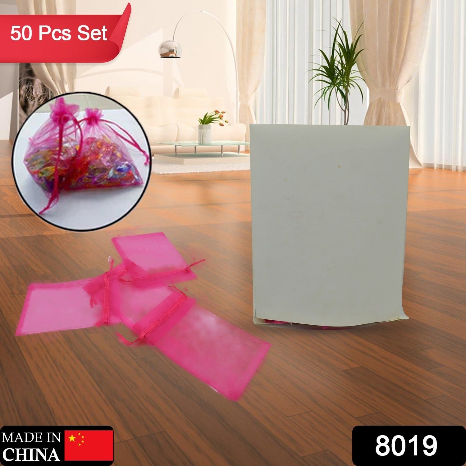 Organza Gift Bags Small Mesh Bags Drawstring Gift Bags Christmas Drawstring Organza Gift Bags, Wedding Party Festival Gift Bags (50 Pcs Set) - Bhavnagar Deodap