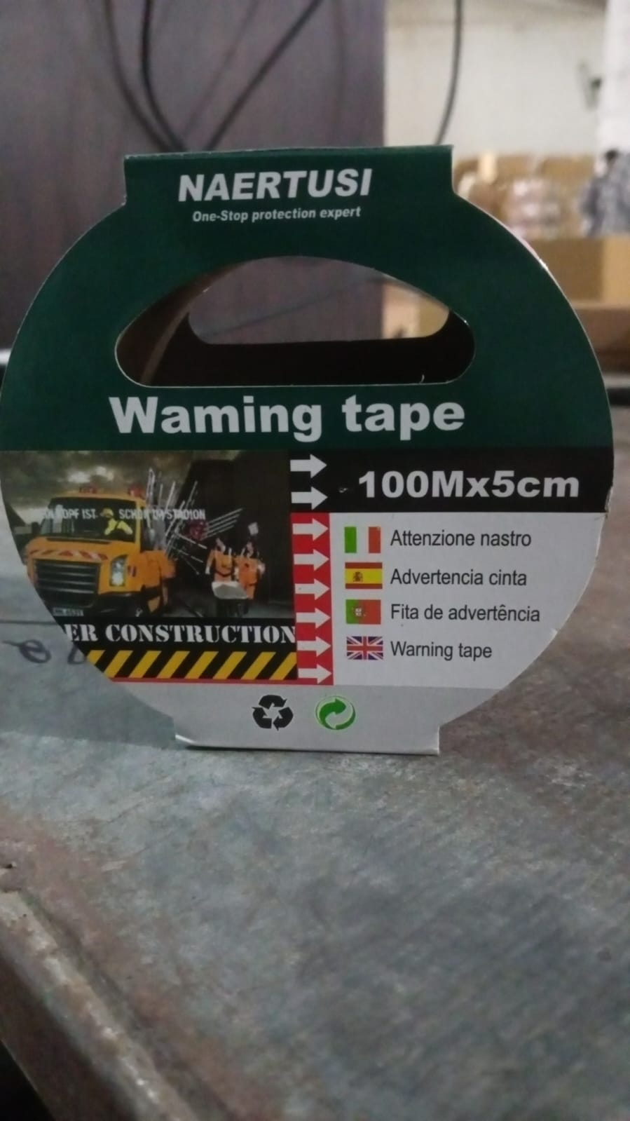 Safety Warning Tape, Construction Barrier Tape Non-Adhesive (100Mx5CM) - Bhavnagar Deodap