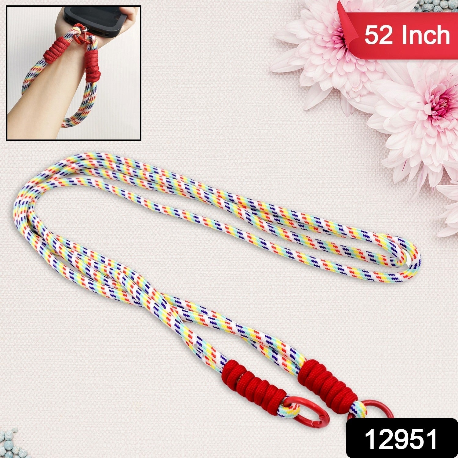 Universal lanyard for phone, Cross-body Cell Phone Lanyard  With All Smartphones (1 pc / 52 Inch / Multicolor) - Bhavnagar Deodap