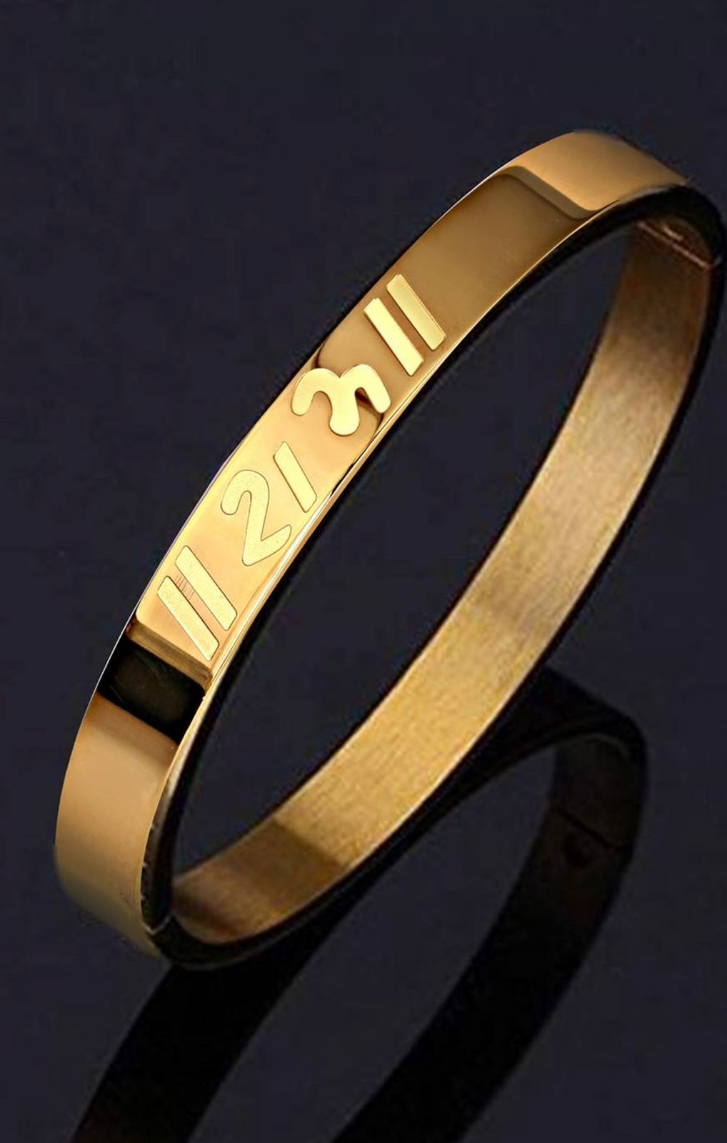 Golden Shree Ram written Kada, Anti-tarnish Bracelet, Skin friendly