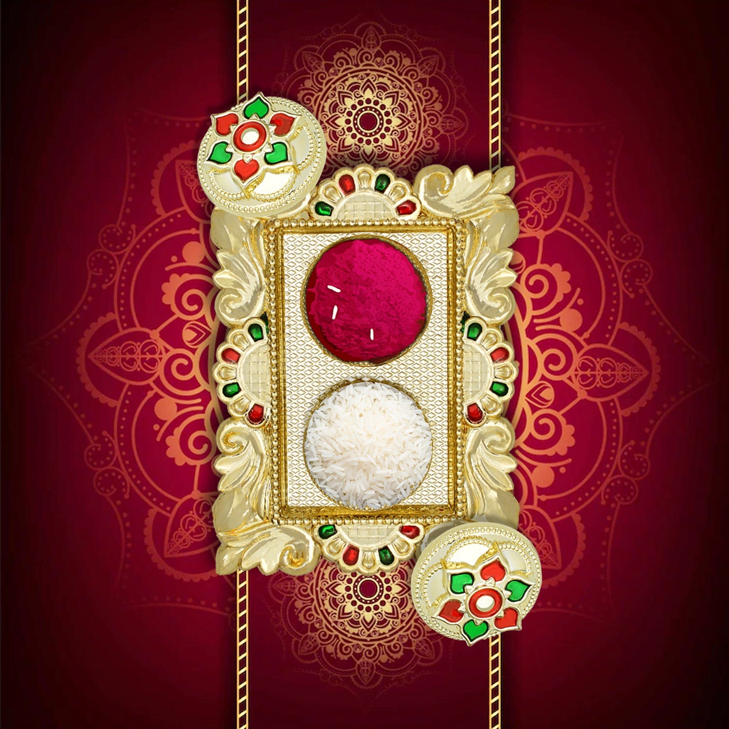 Rakasha Bandhan Special Puja Thali, Kumkum Thali Holder, Pooja Return Gift, Indian Housewarming Gifts, Brother / Bhai / Bhabhi / Sister / Family  Rakhi for Rakshabandhan, Diwali - Bhavnagar Deodap