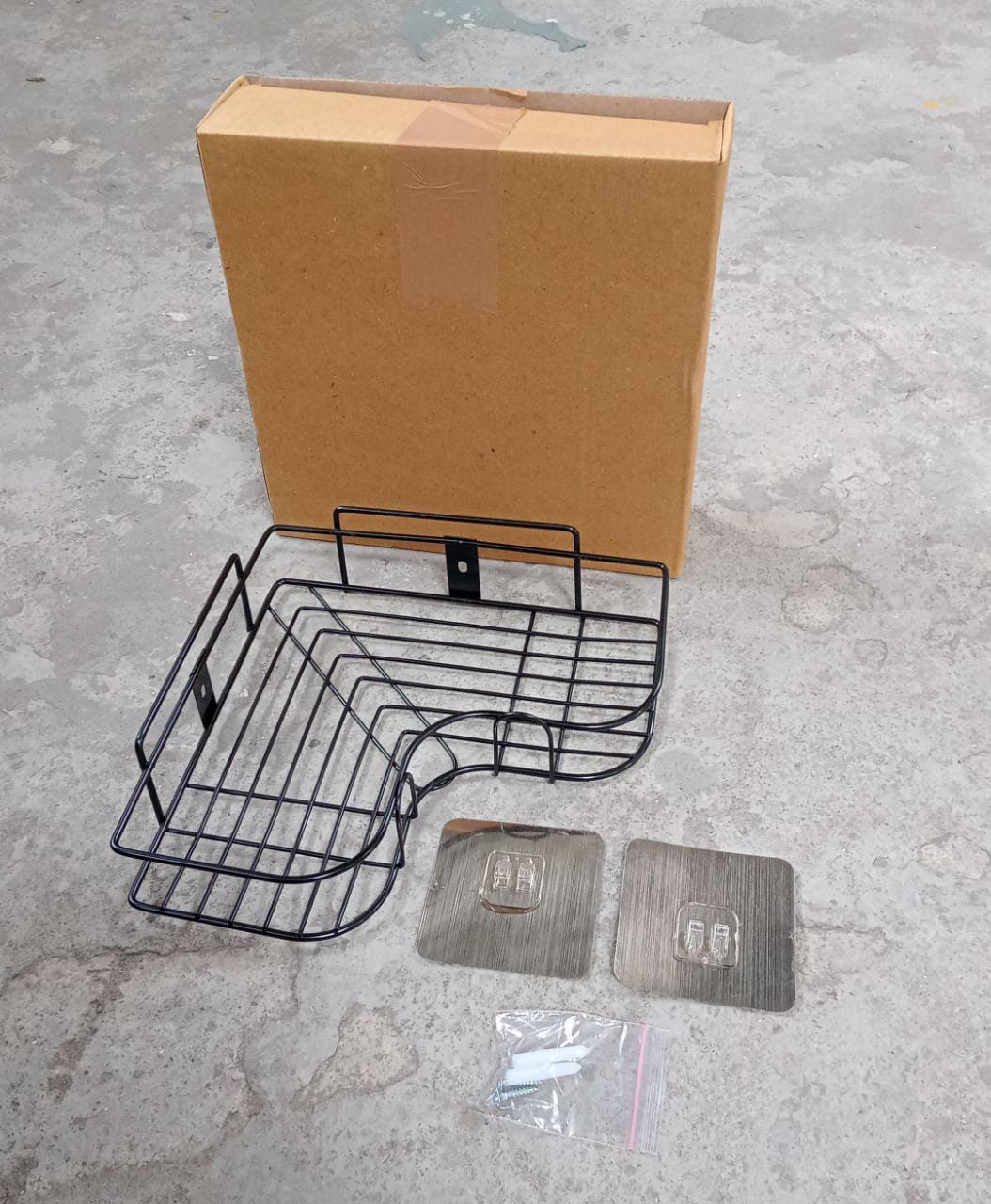 Self-Adhesive Kitchen-Bathroom Corner Shelf Organiser Storage Rack - Bhavnagar Deodap