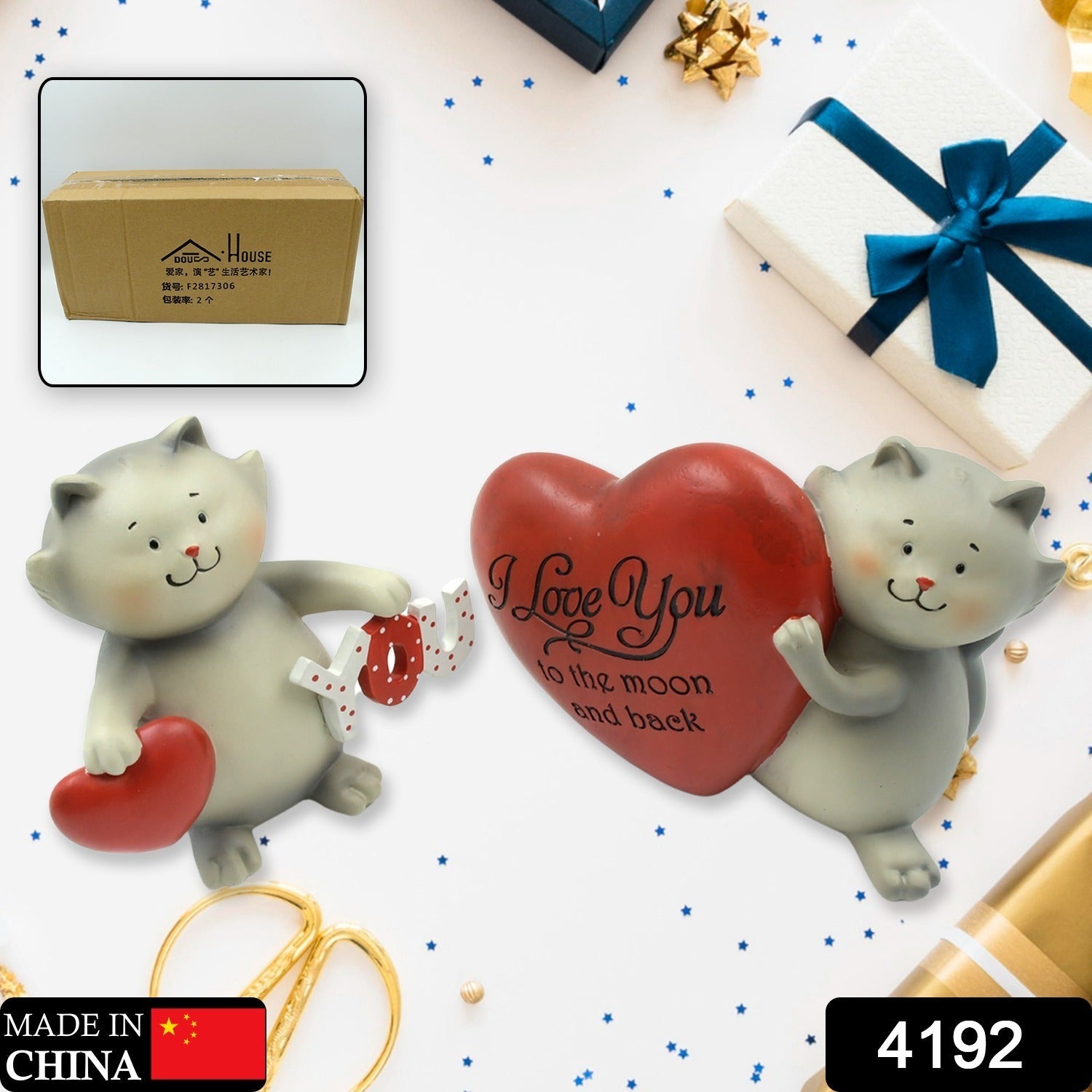 Cute Cartoon Lovely Gift Set, Couple Love showpiece Valentines Day Gift, I Love You Gift, Cute Anniversary, Wedding, Birthday, Boyfriend, Husband Romantic Unique Gift Set, Home Decoration Gift Set - Bhavnagar Deodap