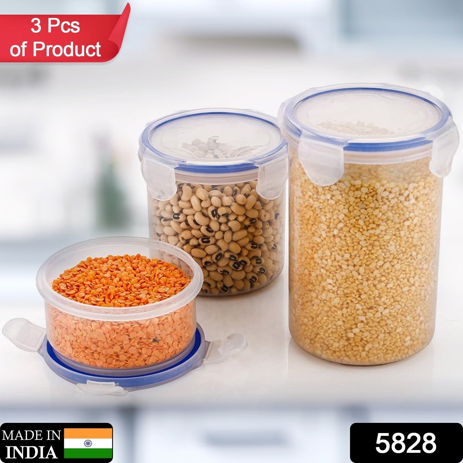 Leakproof & Airtight: 3 Pc Round Food Storage Set (500ml-1500ml) - Bhavnagar Deodap