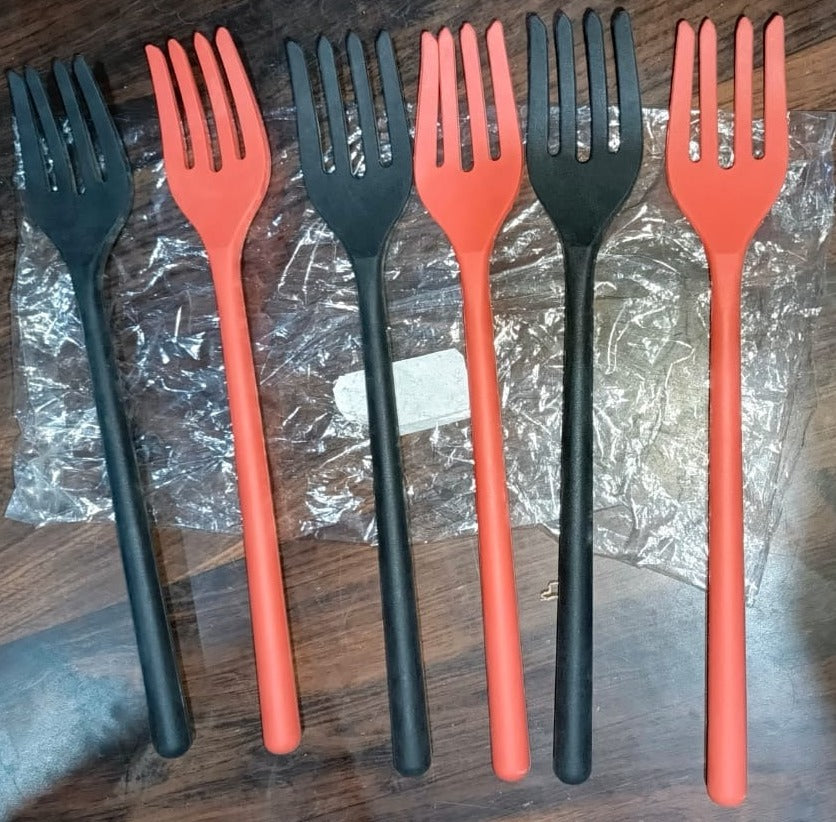 Silicone Flexible Forks, Silicone Cooking Fork Heat Resistant, Multifunctional Nonstick Blending Fork (6 Pcs) - Bhavnagar Deodap