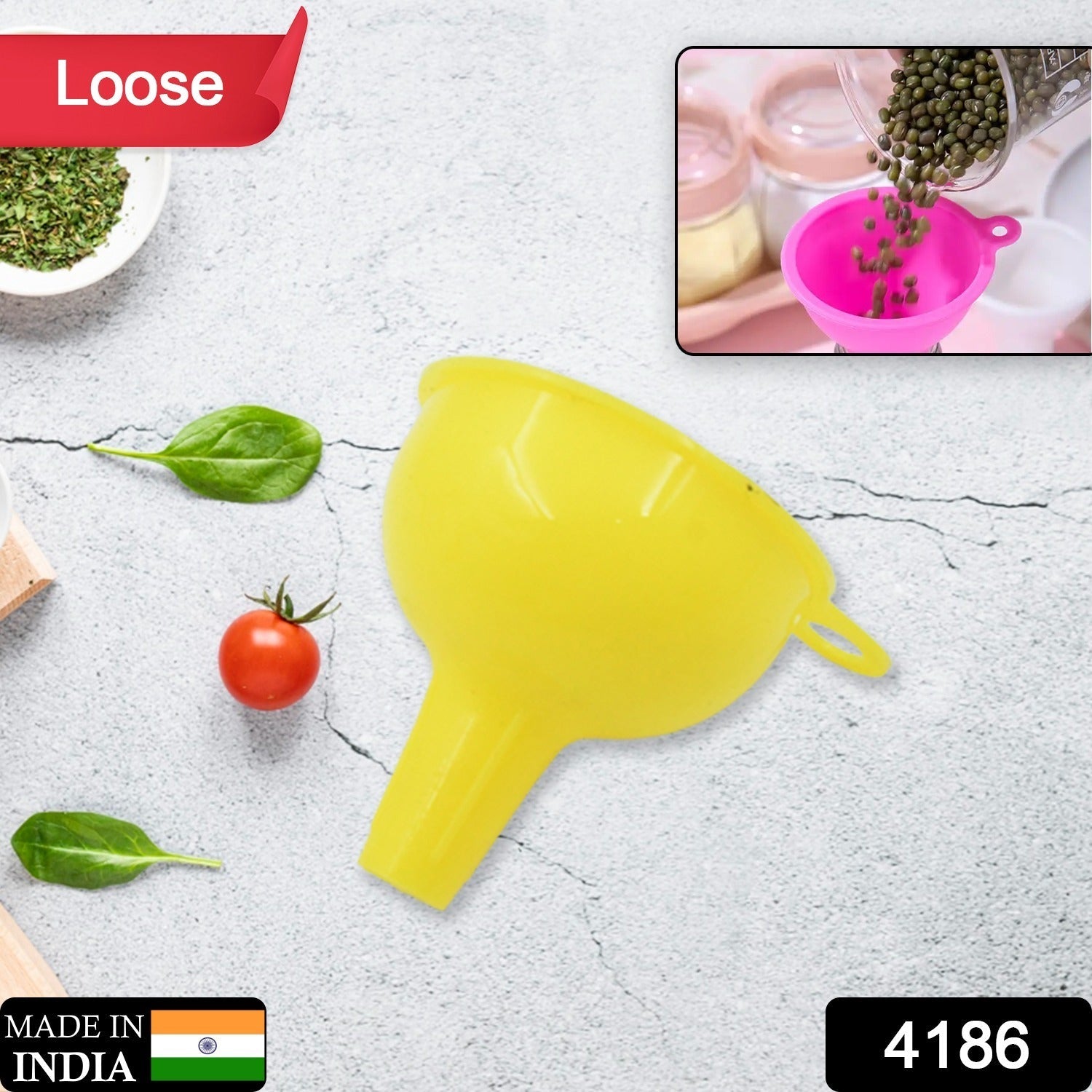 Food-Grade Silicone Funnel: Safe & Easy Transfer for Liquids & Grains (1 Pc) - Bhavnagar Deodap