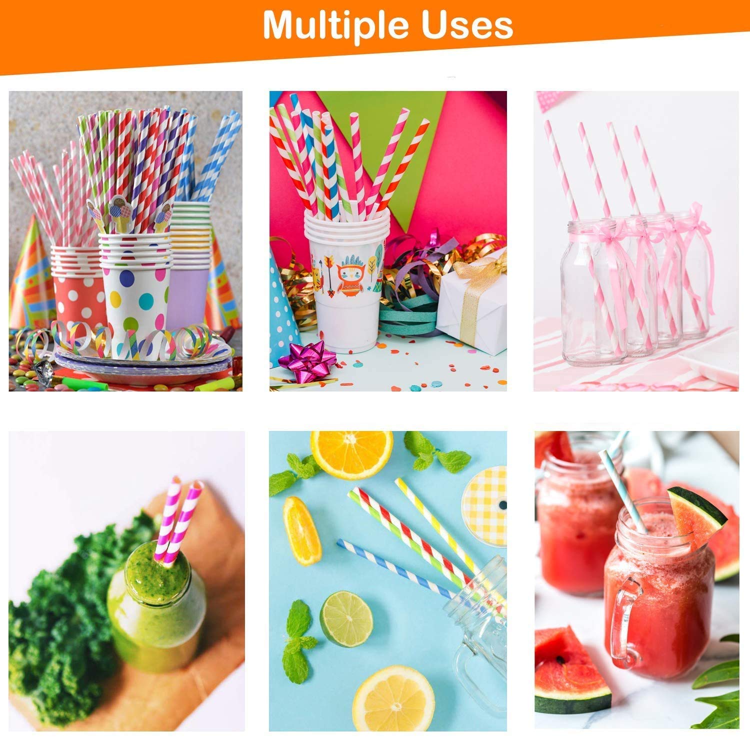 Home Paper Straws Durable & Eco-Friendly Colorful - Drinking Straws & Party Decoration Supplies, Adorable Solid Color Food Grade Paper Straws for Birthday, Wedding, Baby Shower Celebration (25 Pcs Set) - Bhavnagar Deodap