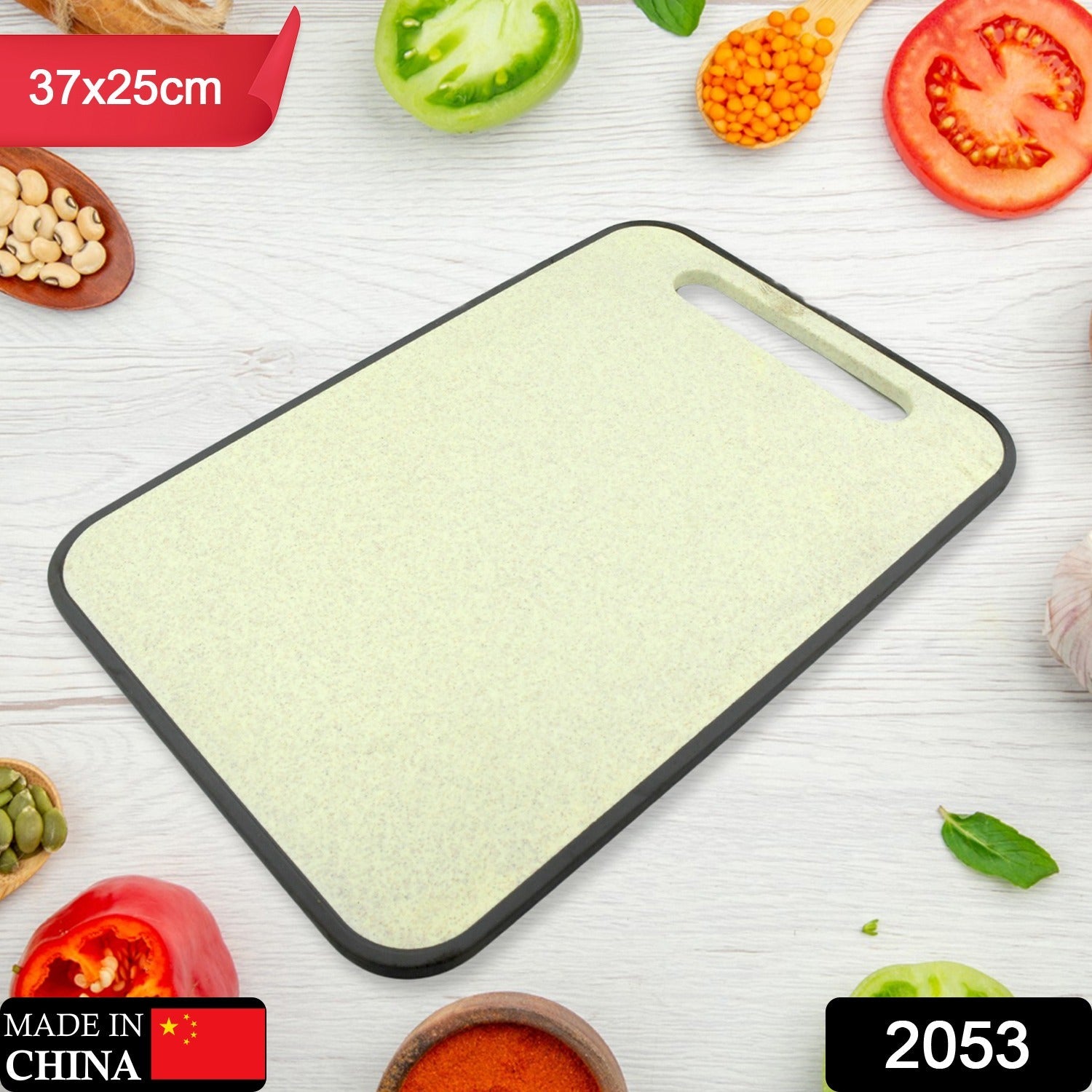 Plastic Chopping Board (Large): 37x25cm, Multipurpose Cutting Board - Bhavnagar Deodap