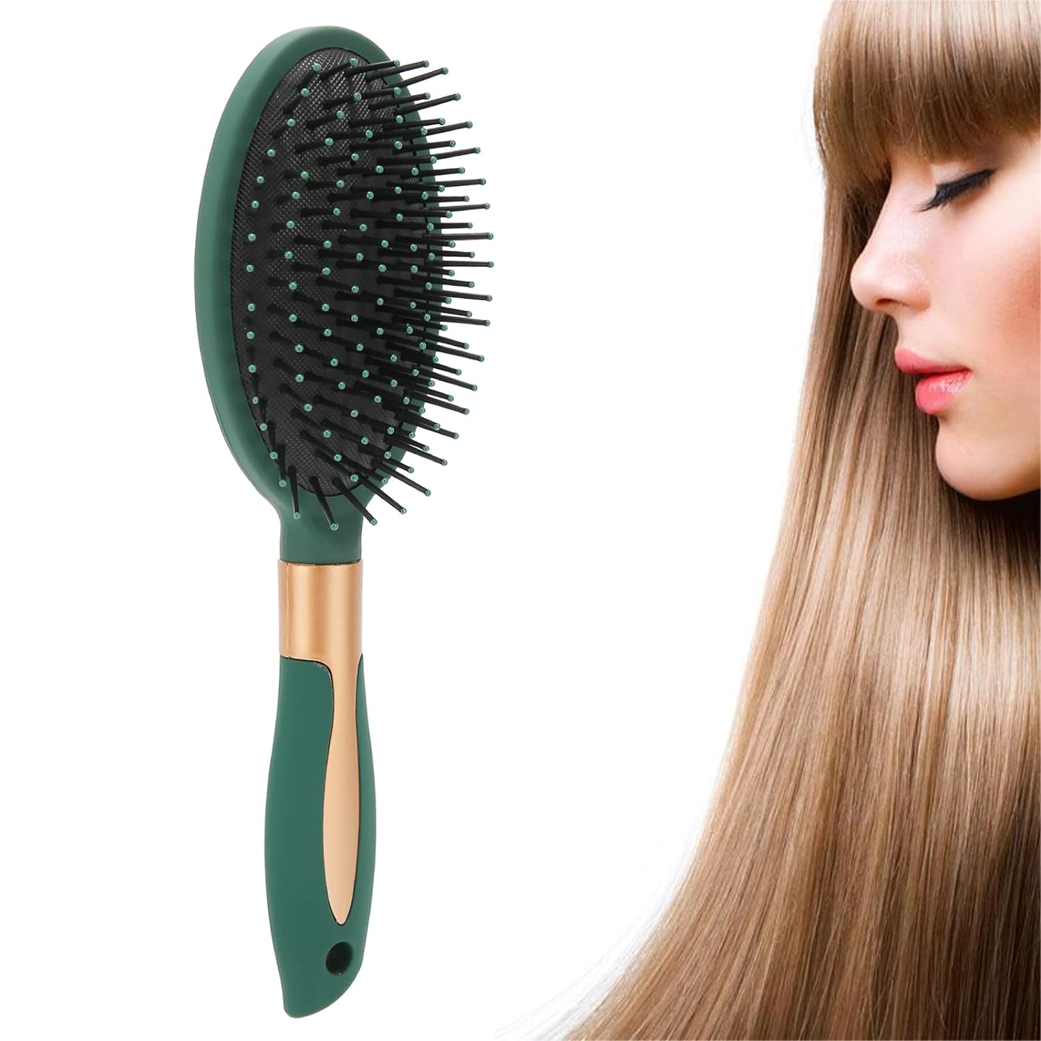 Massage Comb, Air Cushion Massage Hair Brush Ergonomic Matt Disappointment for Straight Curly Hair Cushion Curly Hair Comb for All Hair Types, Home Salon DIY Hairdressing Tool  (1 Pc) - Bhavnagar Deodap