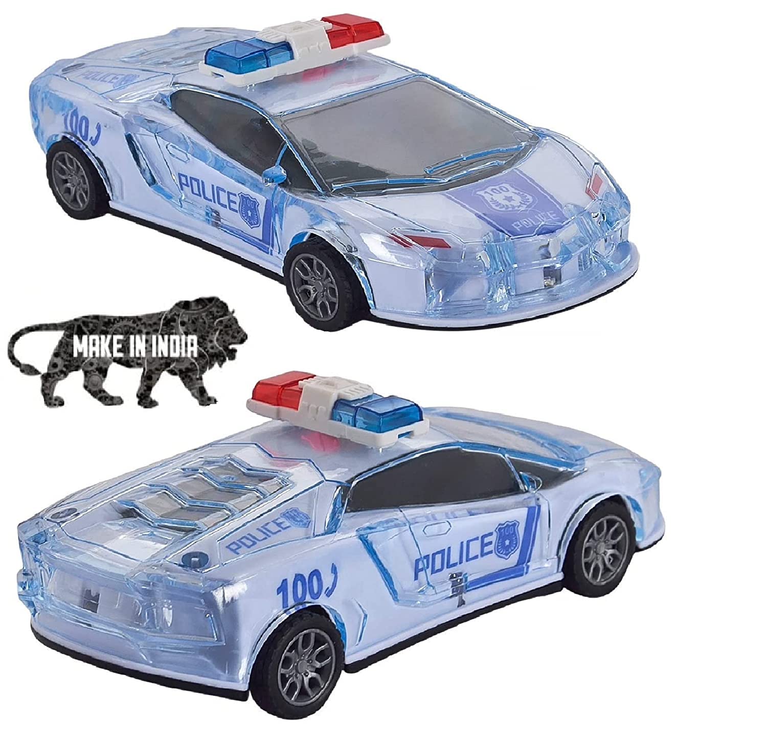 Branded Police Car with Lights, Push & Go Powered, Music and Siren Sound Car Toy for Kids Toy Vehicle Playsets ( Made in - Bhavnagar Deodap