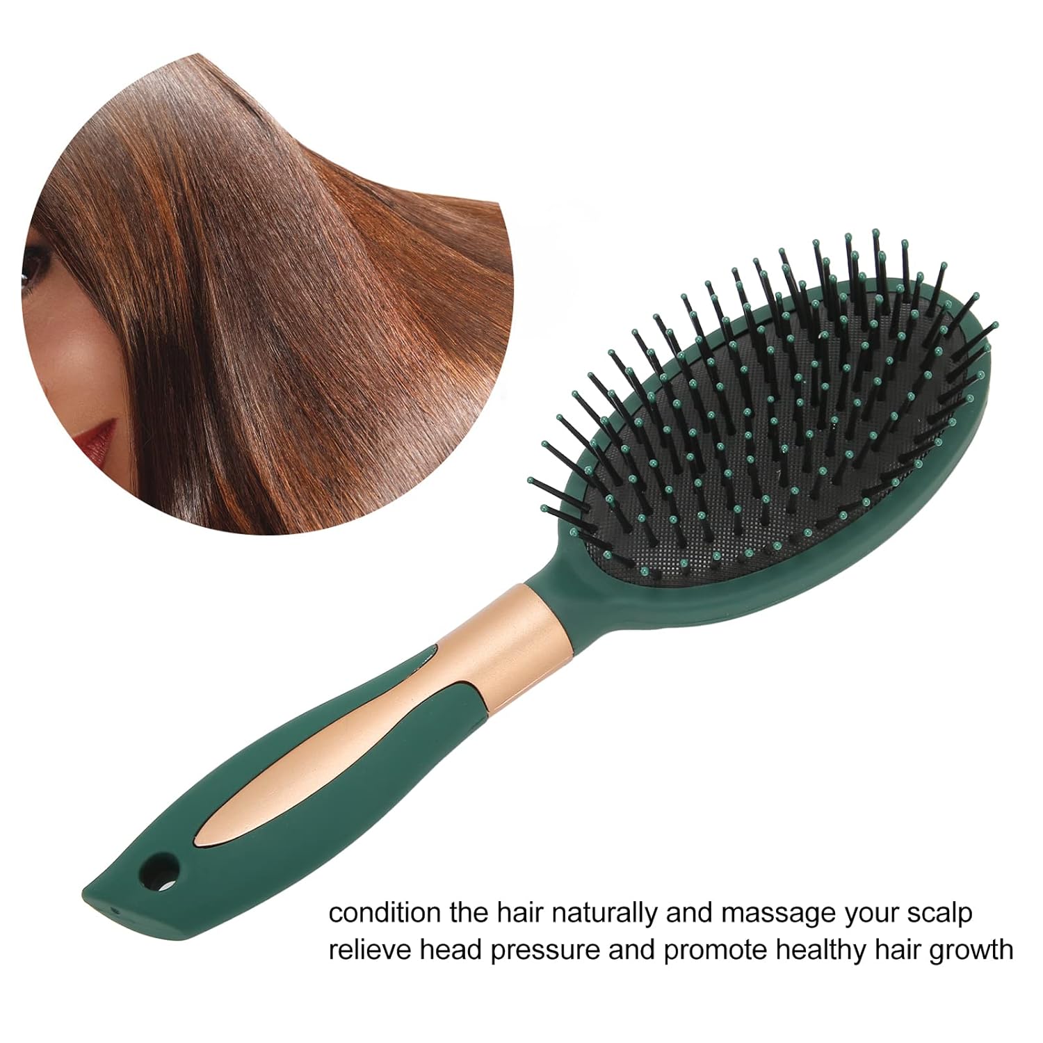 Massage Comb, Air Cushion Massage Hair Brush Ergonomic Matt Disappointment for Straight Curly Hair Cushion Curly Hair Comb for All Hair Types, Home Salon DIY Hairdressing Tool  (1 Pc) - Bhavnagar Deodap