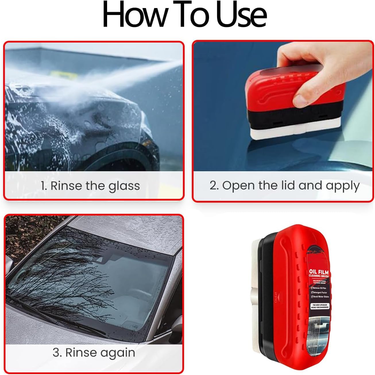 Glass Oil Film Remover for Car (1pcs)