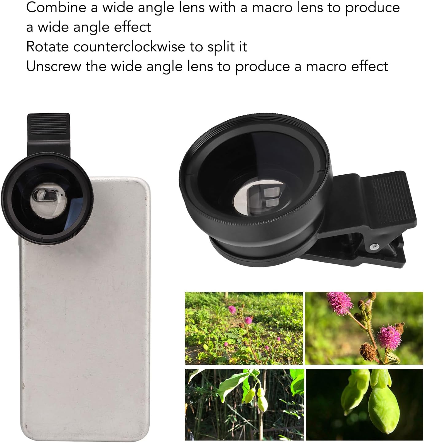 Camera Lens External Phone Lens Phone Camera Lens 0.45X Universal Ultra Wide Angle 12.5X Beauty Function External Lens Camera Accessories for Take Pictures, most Android Smartphone - Bhavnagar Deodap