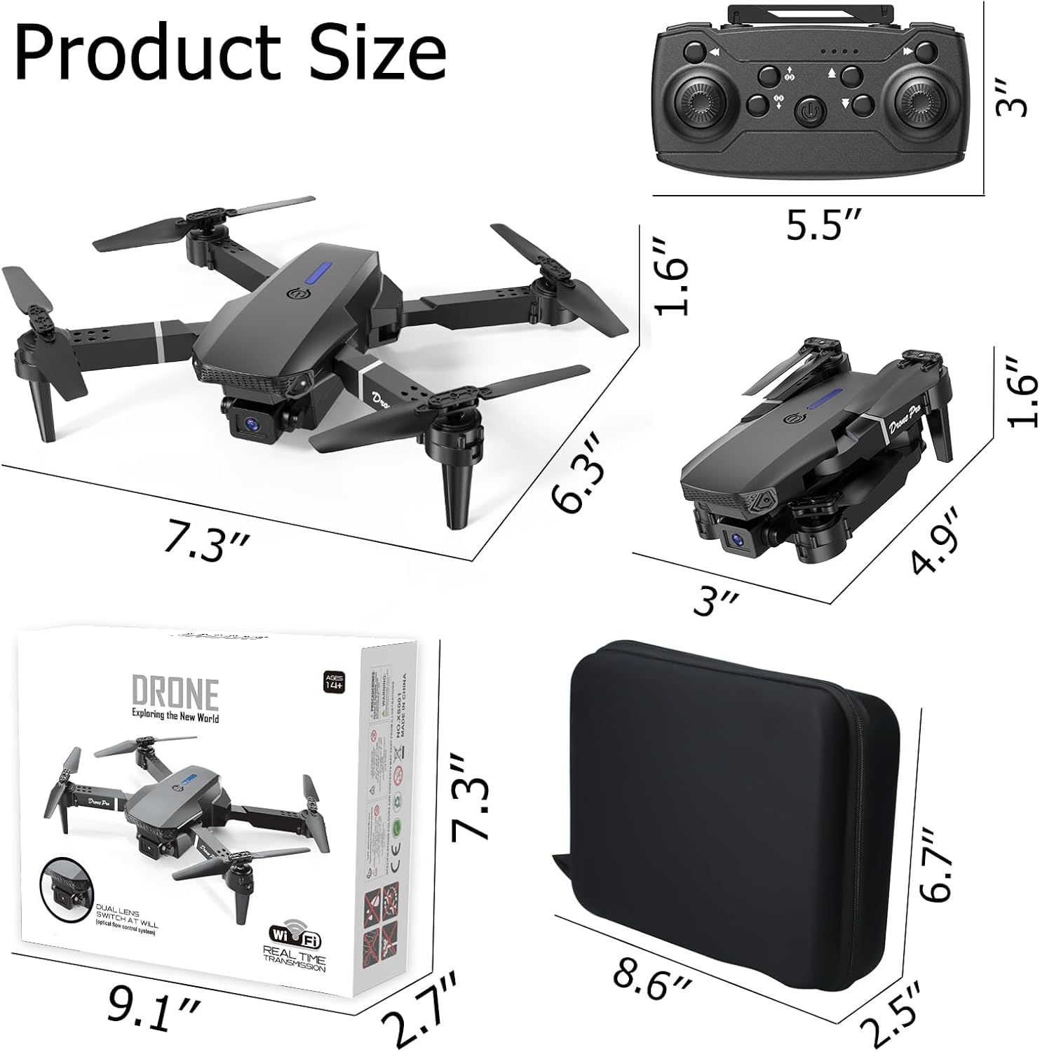 Drones with Camera Dual Battery for Adults Kids  HD 1080P Mini Drone toy - Bhavnagar Deodap