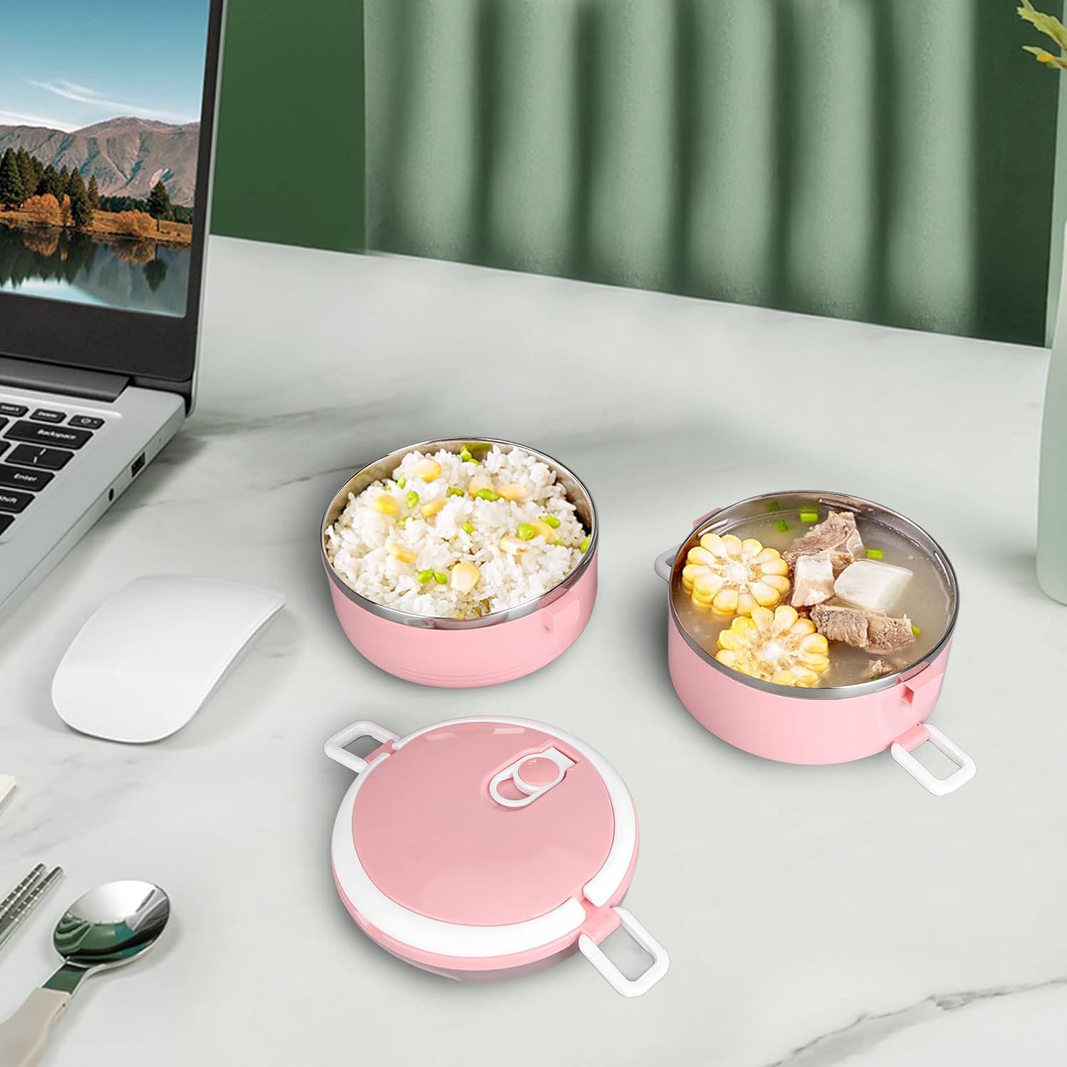 Doraemon 2layer Lunch Box Steel High Quality  2 Layer Tiffin Box For Home , Office & School Use - Bhavnagar Deodap