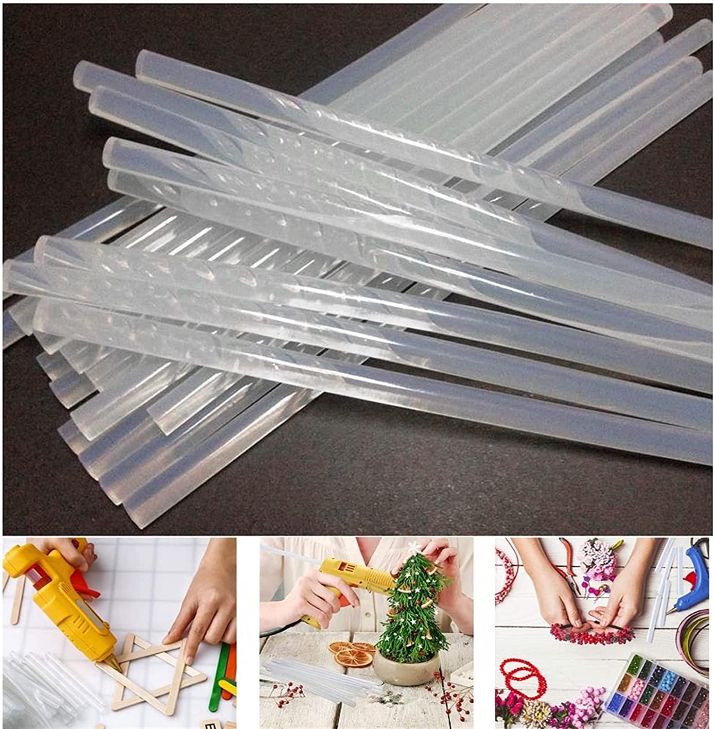 Glue Sticks for Craft and Art Decoration Craft Work Multi-Purpose Transparent HOT MELT Glue Sticks ( 1 Kg ) - Bhavnagar Deodap