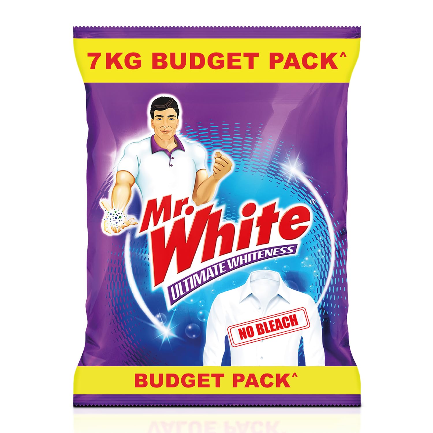 Mr. White Ultimate Whiteness Detergent Powder - No Bleach, 10 kg - Bhavnagar Deodap