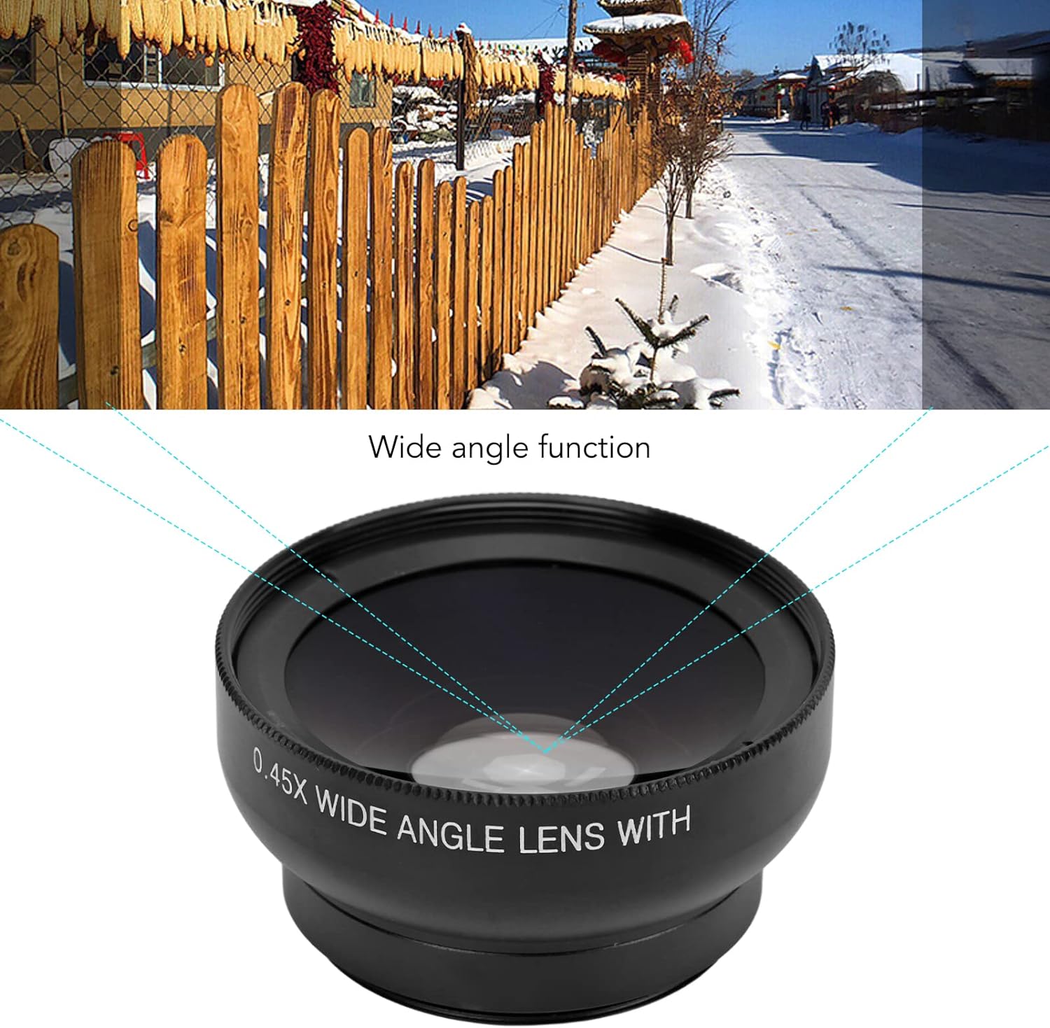 Camera Lens External Phone Lens Phone Camera Lens 0.45X Universal Ultra Wide Angle 12.5X Beauty Function External Lens Camera Accessories for Take Pictures, most Android Smartphone - Bhavnagar Deodap