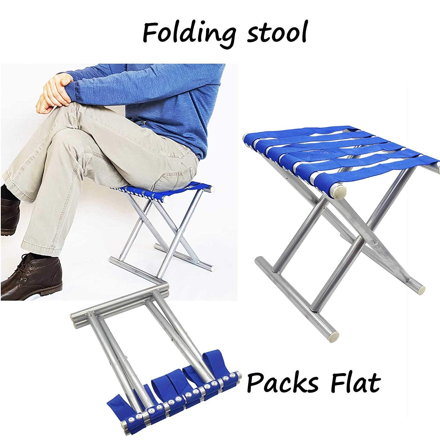 Folding Beach Tool Best Folding Stool Portable Travel Train Chair Outdoor Rest Seat Fishing Beach Picnic Hiking Backpacking Stool, Camping Fishing Hiking Picnic Garden (1 Pc ) - Bhavnagar Deodap