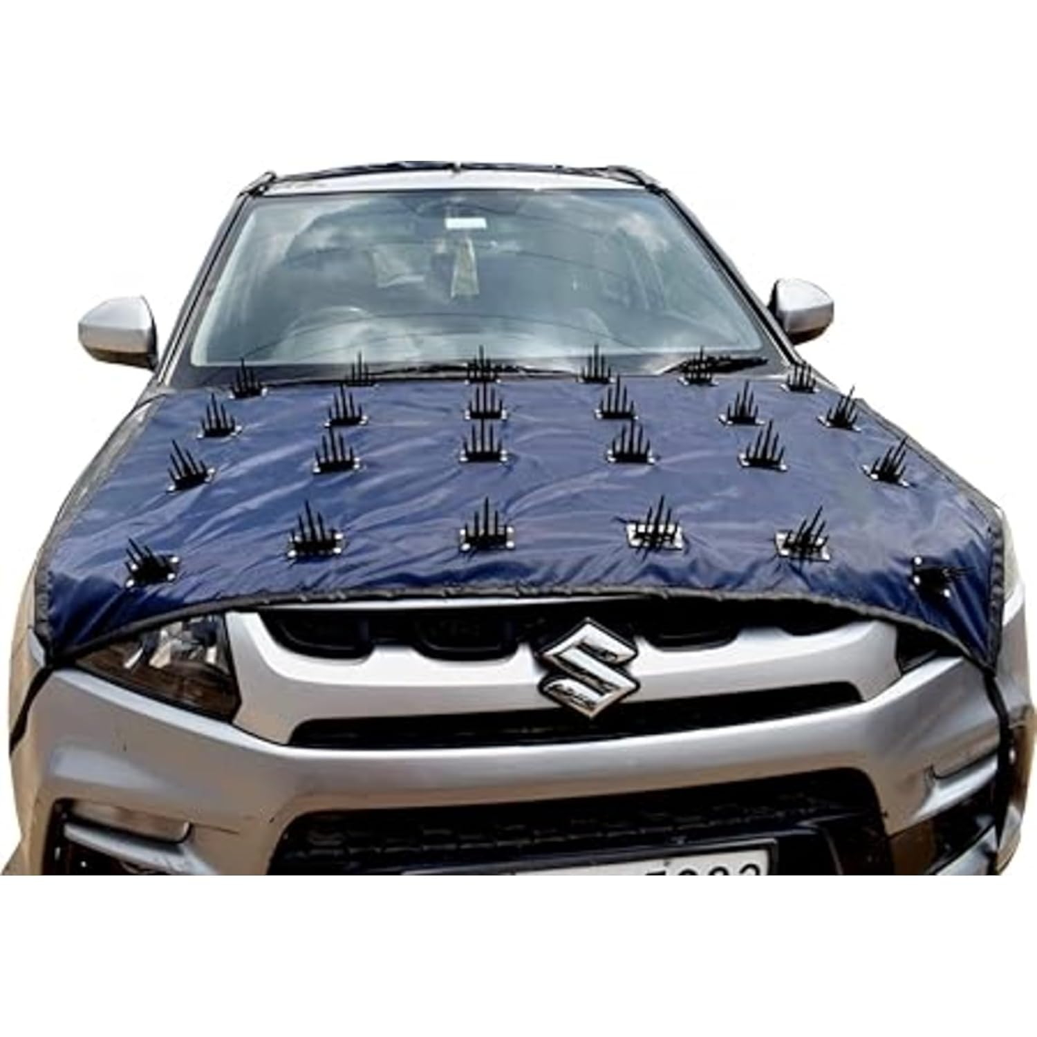 Plastic Car Roof/Bonnet Protection Cover (Spikes) – Universal Fit, Single Pcs, Black, Durable & Stylish, Shields Against Dirt & Damage, Perfect for Outdoor Protection & Car Care