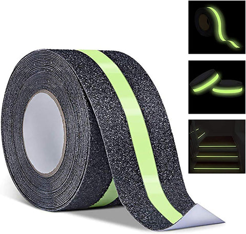 Anti Slip Grip Tape, Non-slip Traction Tapes with Glow in the Dark Reduce the Risk of Slipping for Indoor or Outdoor Stair Tread Step and Other Slippery Surfaces - Keeps You Safe, 2 Inch x 10Feet