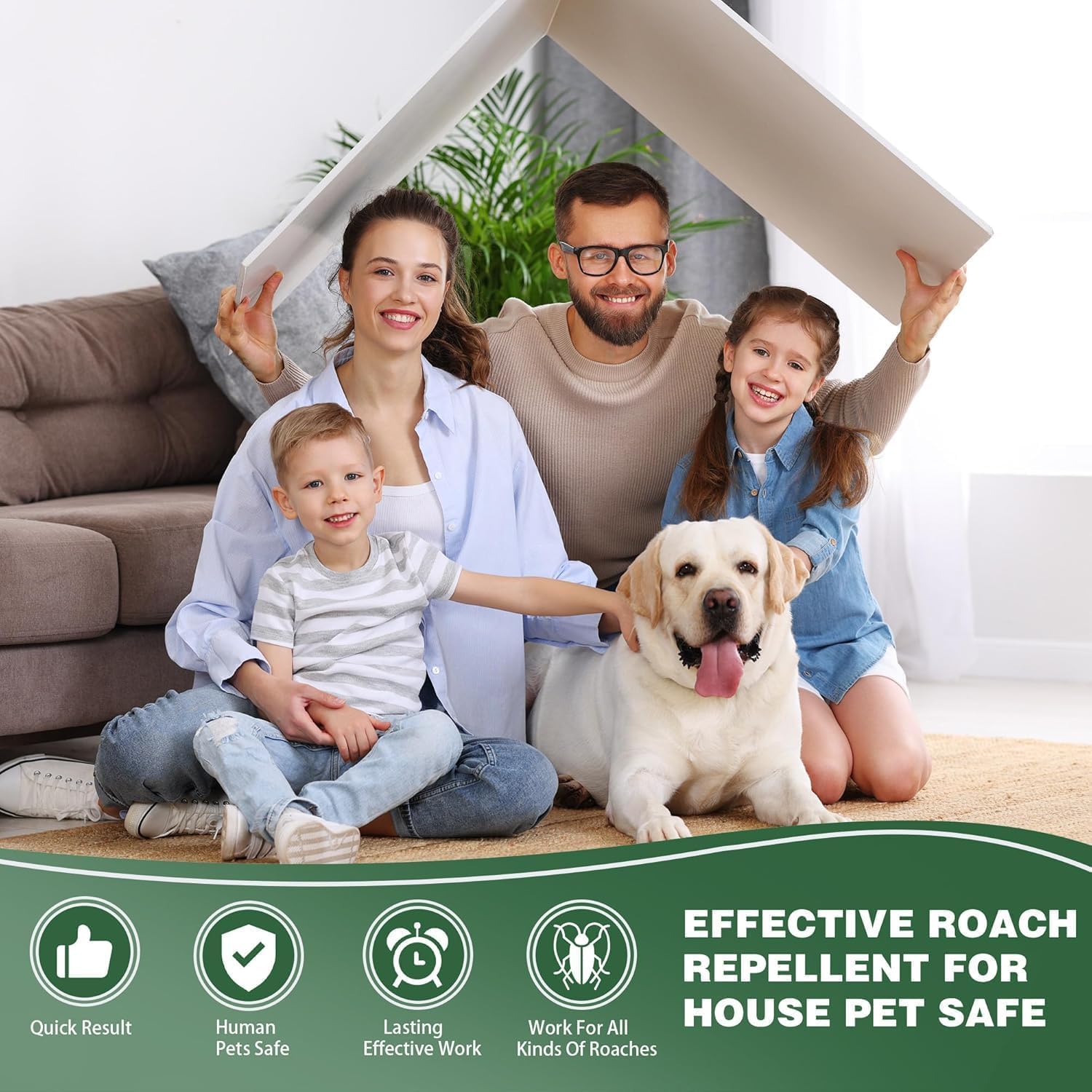 Natural Cockroach Killer for Kitchens, Bathrooms, and Cabinets, cockroach killer gel, roach repellent for cockroach, for Indoor Cockroach Control, Insect Control (6)