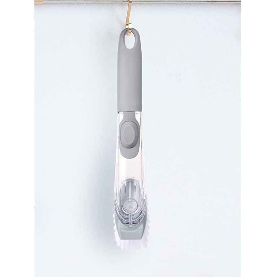 Home & Kitchen Cleaning Brushes, Scrubber, Soap Dispenser Scrub Brush for Pans Pots and Bathtub Sink (2 In 1) - Bhavnagar Deodap