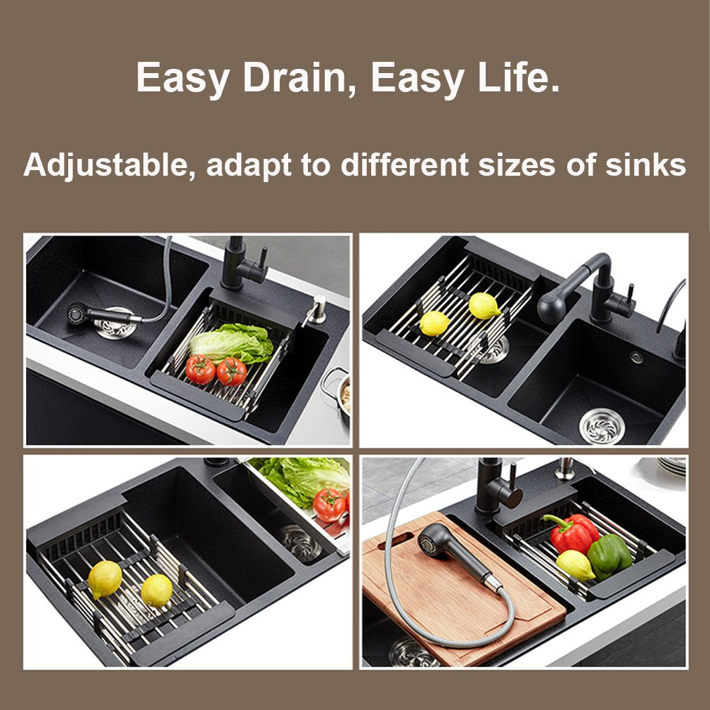 Stainless Steel Expandable Kitchen Sink Dish Drainer - Bhavnagar Deodap