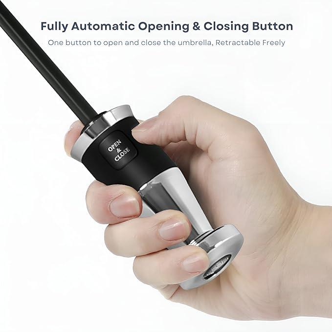 Automatic Open Golf Umbrella, Extra Large Oversize Windproof Waterproof Stick Umbrellas for Rain Umbrella for Men and Women and Family