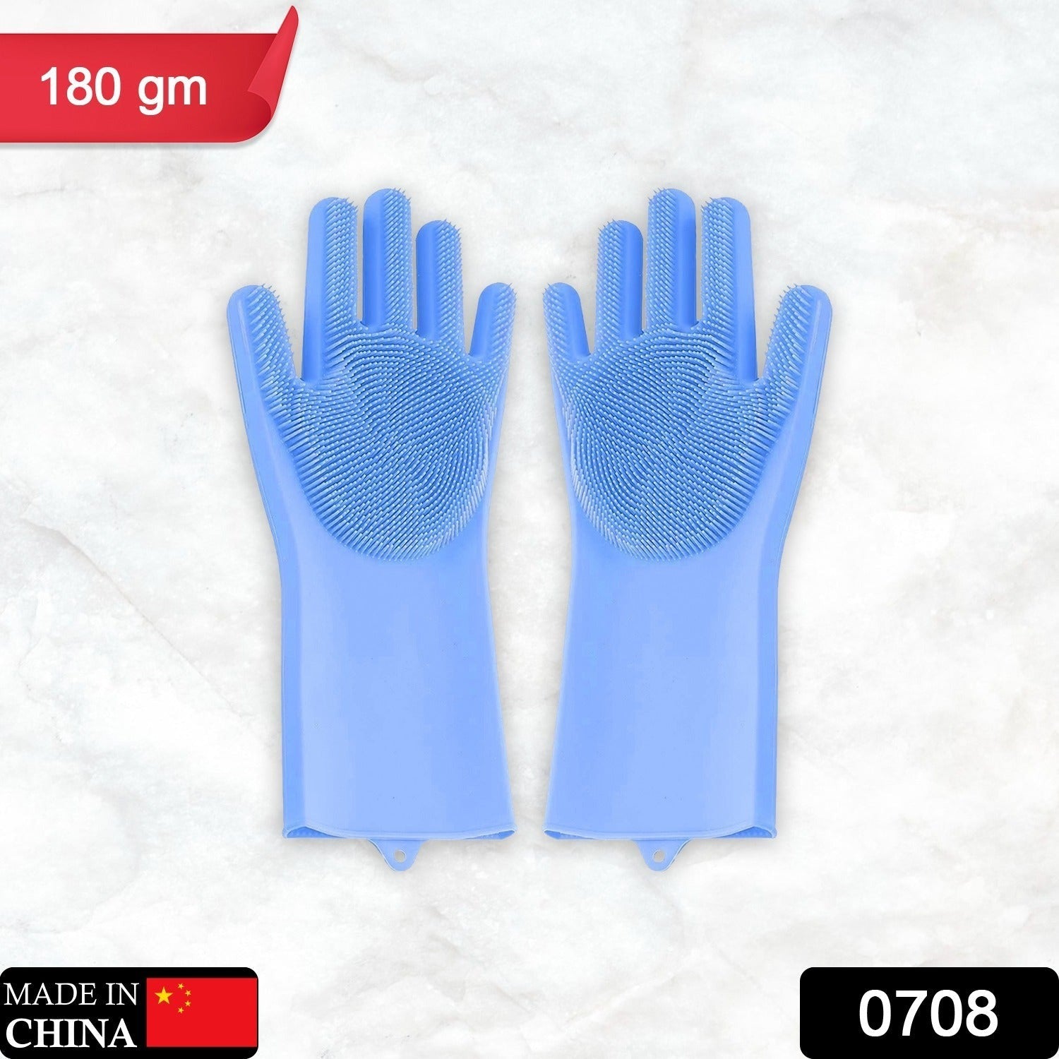 Reusable Silicone Cleaning Brush Scrubber Gloves (Multicolor) - Bhavnagar Deodap