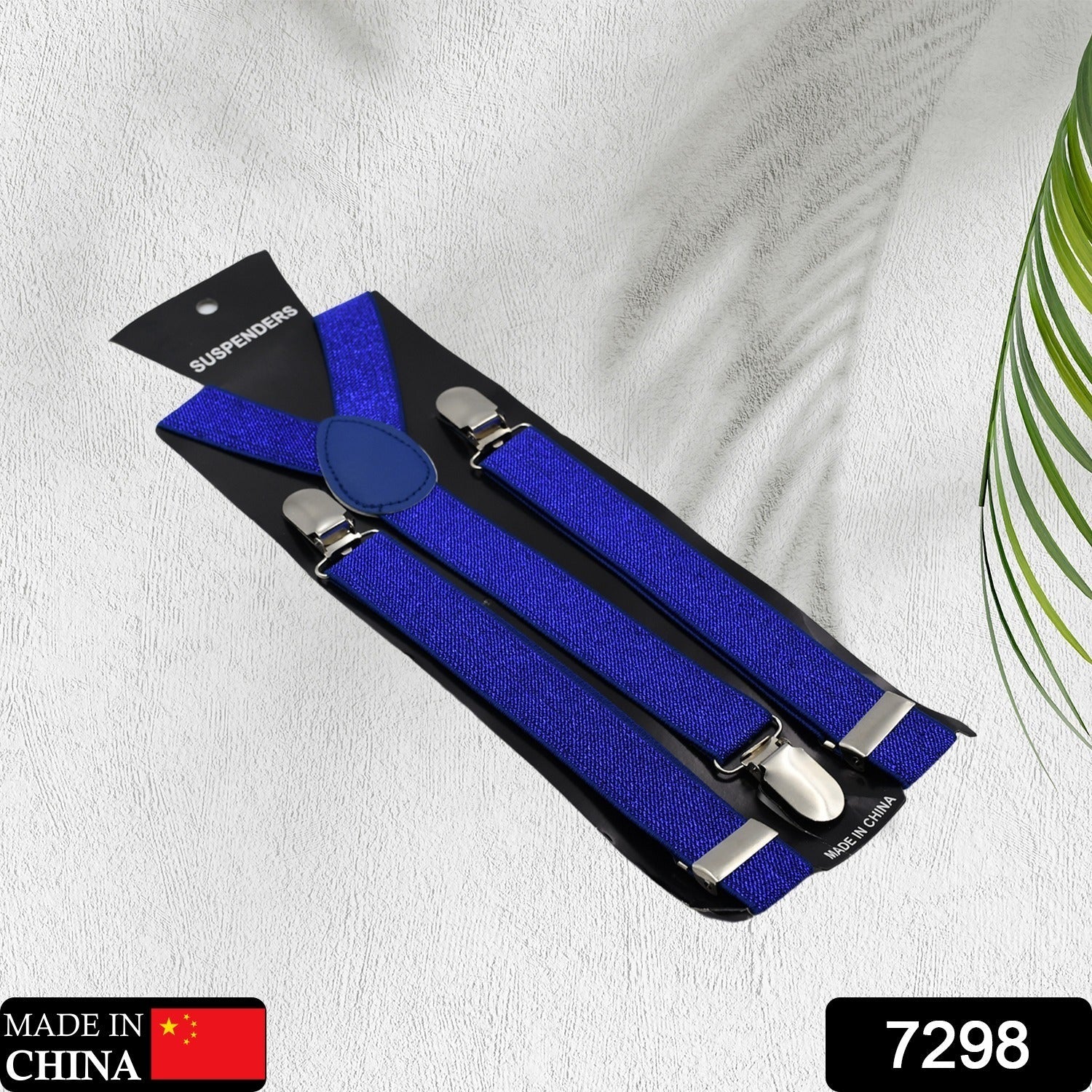 Royal Blue color suspenders belts stylish, Metal Clip Elastic Casual and Formal Suspenders for MEN boys women girls - Bhavnagar Deodap