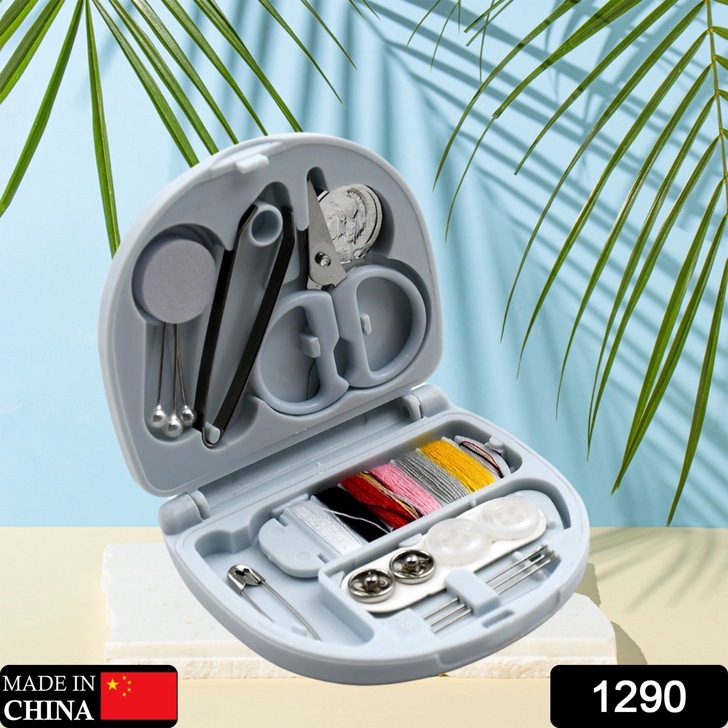 Mini Travel Sewing Kit DIY Sewing Portable Sewing Tool Kits Plastic Sewing Kit Box Beginner Friendly Emergency Sewing Repair Kit with Threads Scissors Hand Sewing Needles - Bhavnagar Deodap