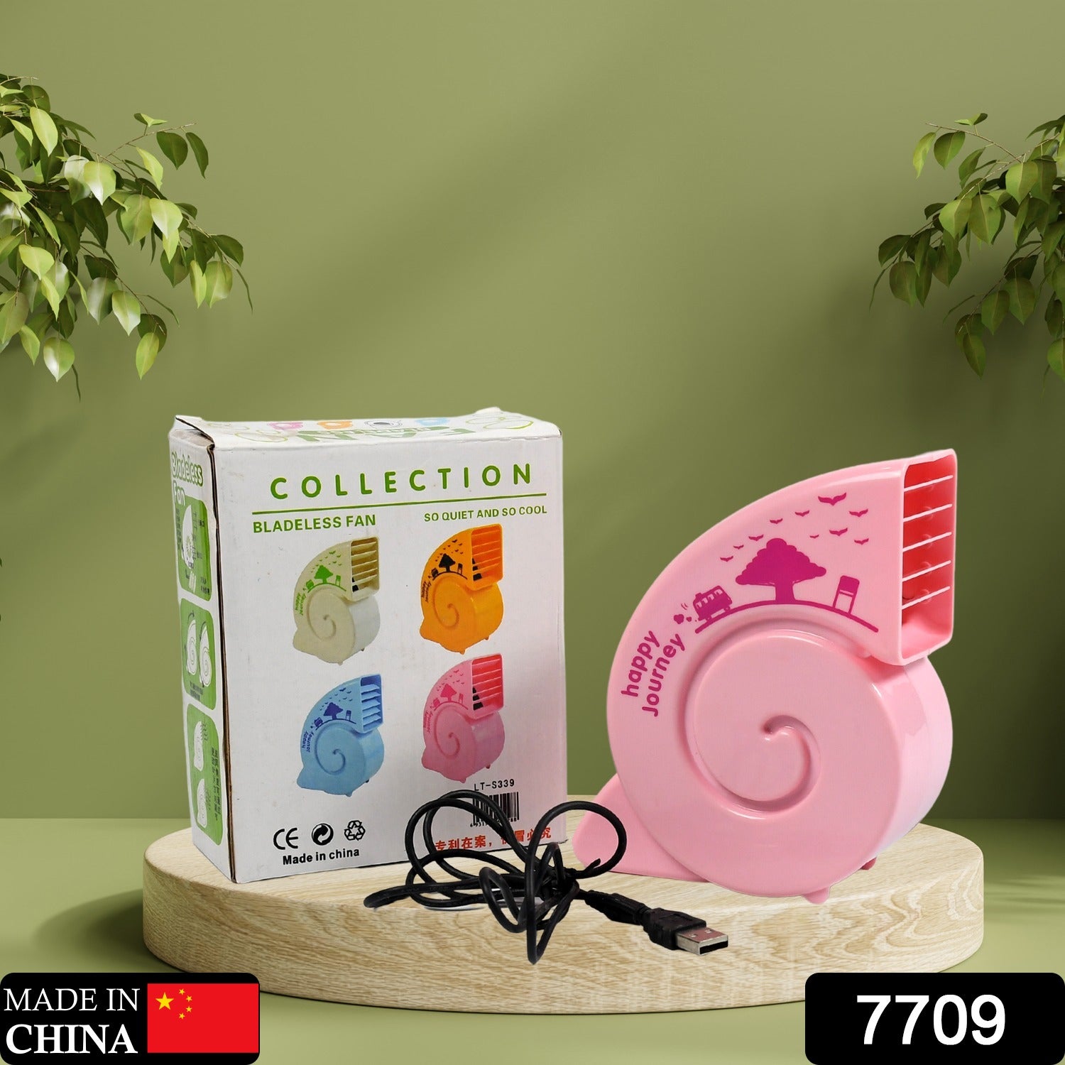 Cute Bright Color Desktop Office USB Mini Fan Battery USB Fans USB Mini Fans (Battery Not Include) - Bhavnagar Deodap