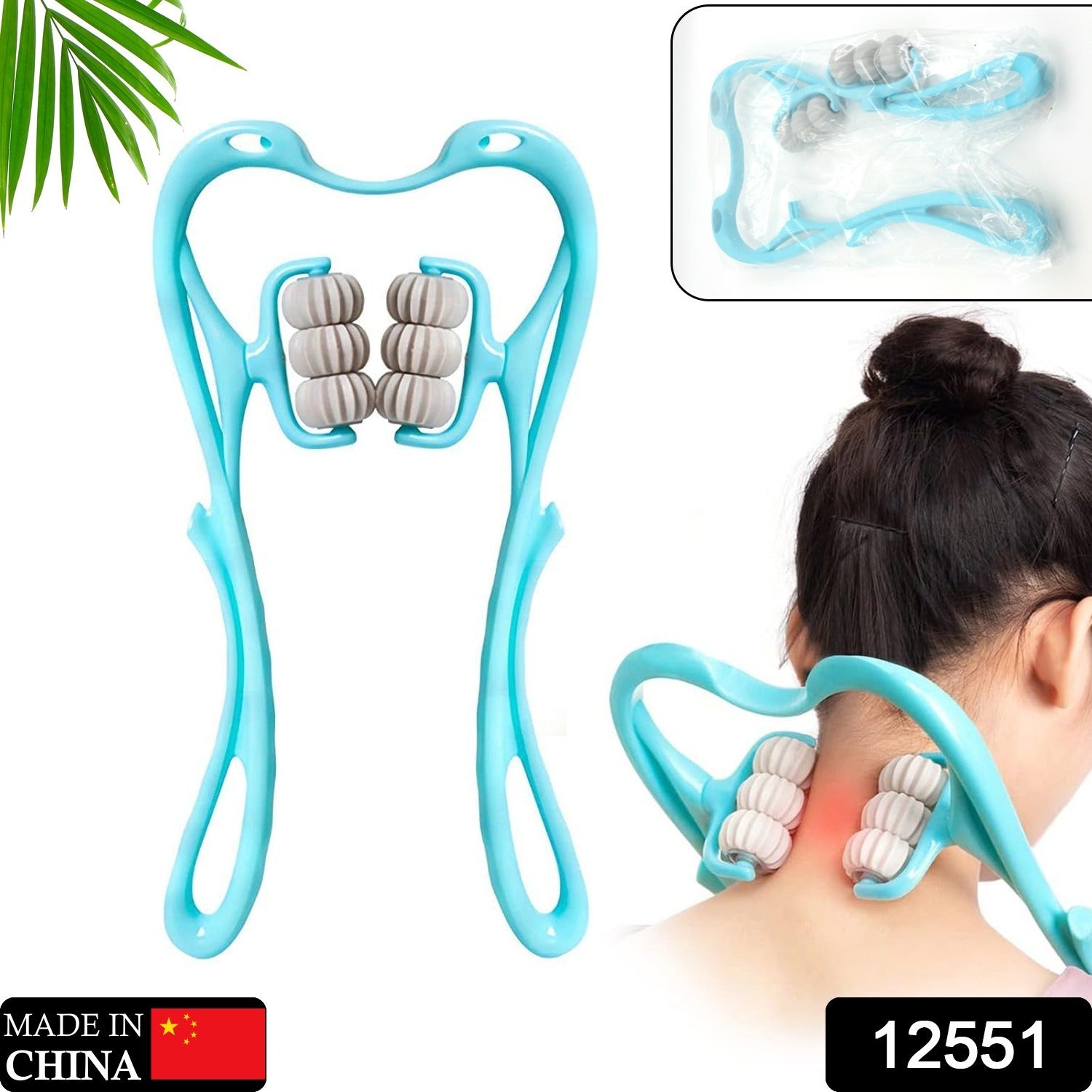 NECK SHOULDER MASSAGER, PORTABLE RELIEVING THE BACK FOR MEN RELIEVING THE WAIST WOMEN (1PC) - Bhavnagar Deodap