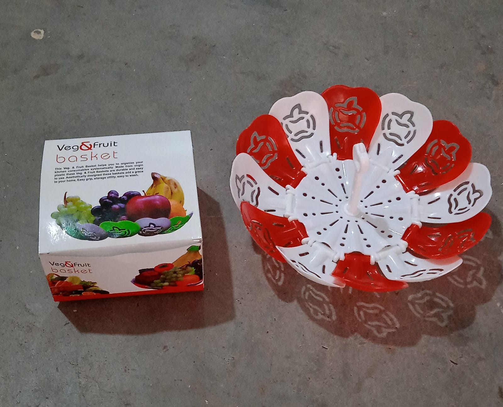 Foldable Lotus Shape Basket Tray for Multi-use (1 Pc) - Bhavnagar Deodap