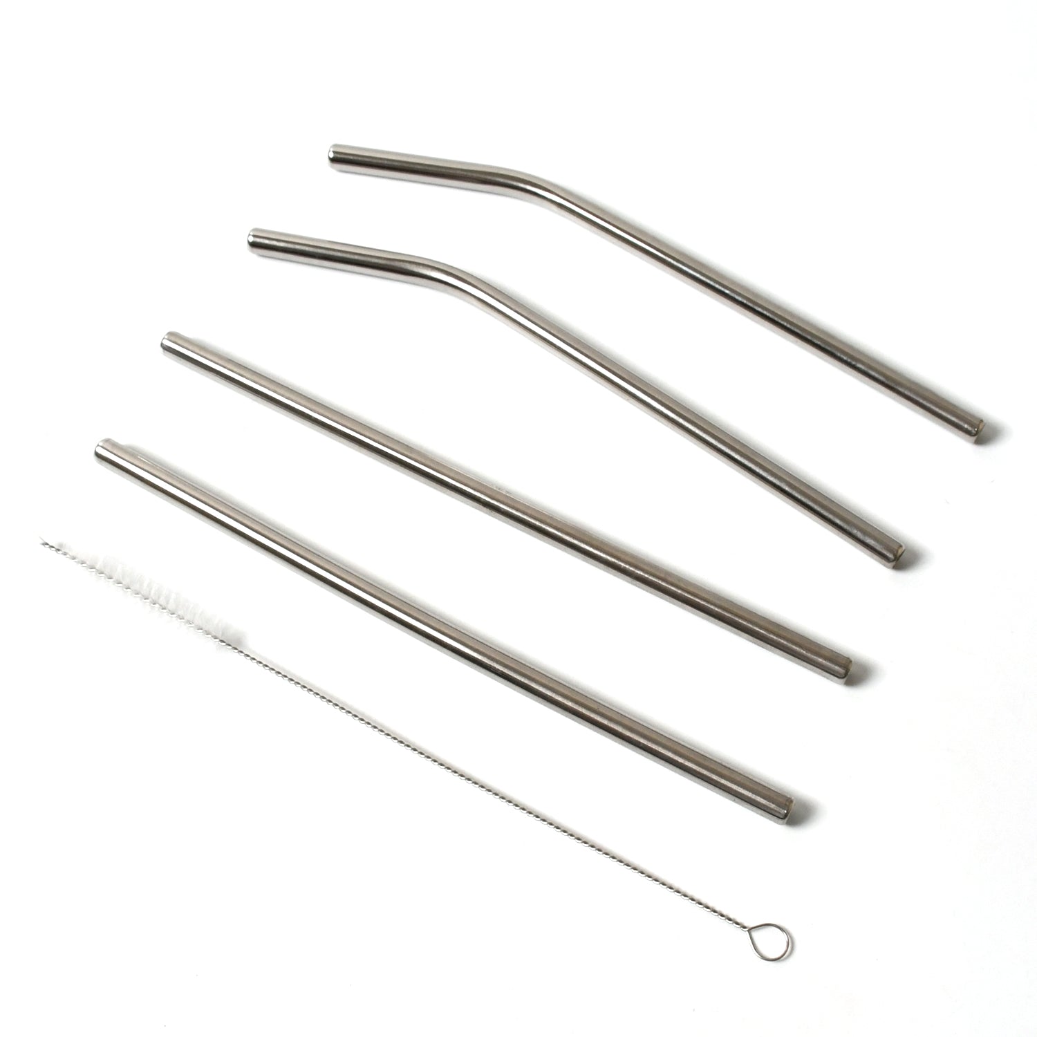 Reusable Stainless Steel Straw with cleaning Brush Long Drinking Straws for Coffee Tumbler Travel Mug Cup, Dishwasher Safe for Toddlers & Kids (5 Pcs Set) - Bhavnagar Deodap
