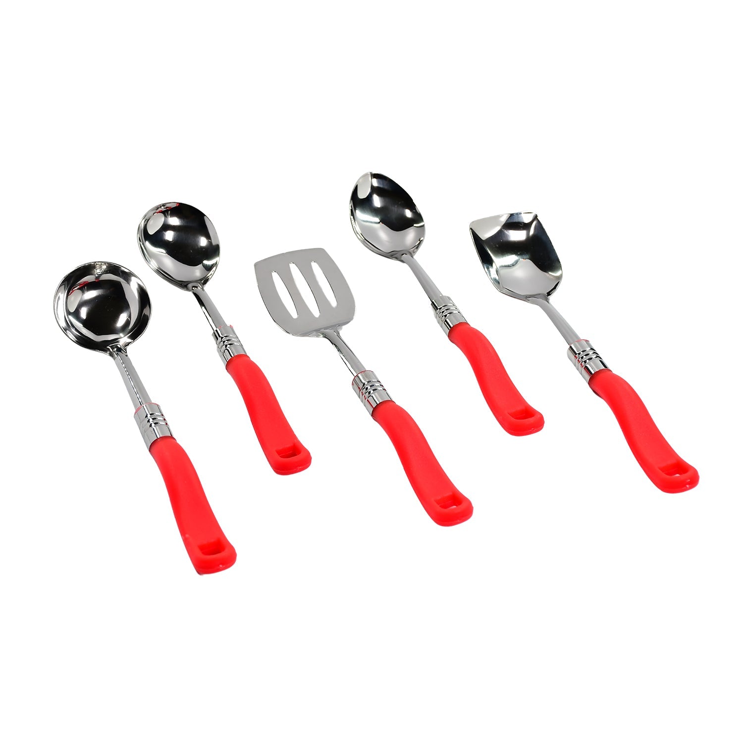 Stainless Steel Serving Spoon Set 5 pcs. - Bhavnagar Deodap