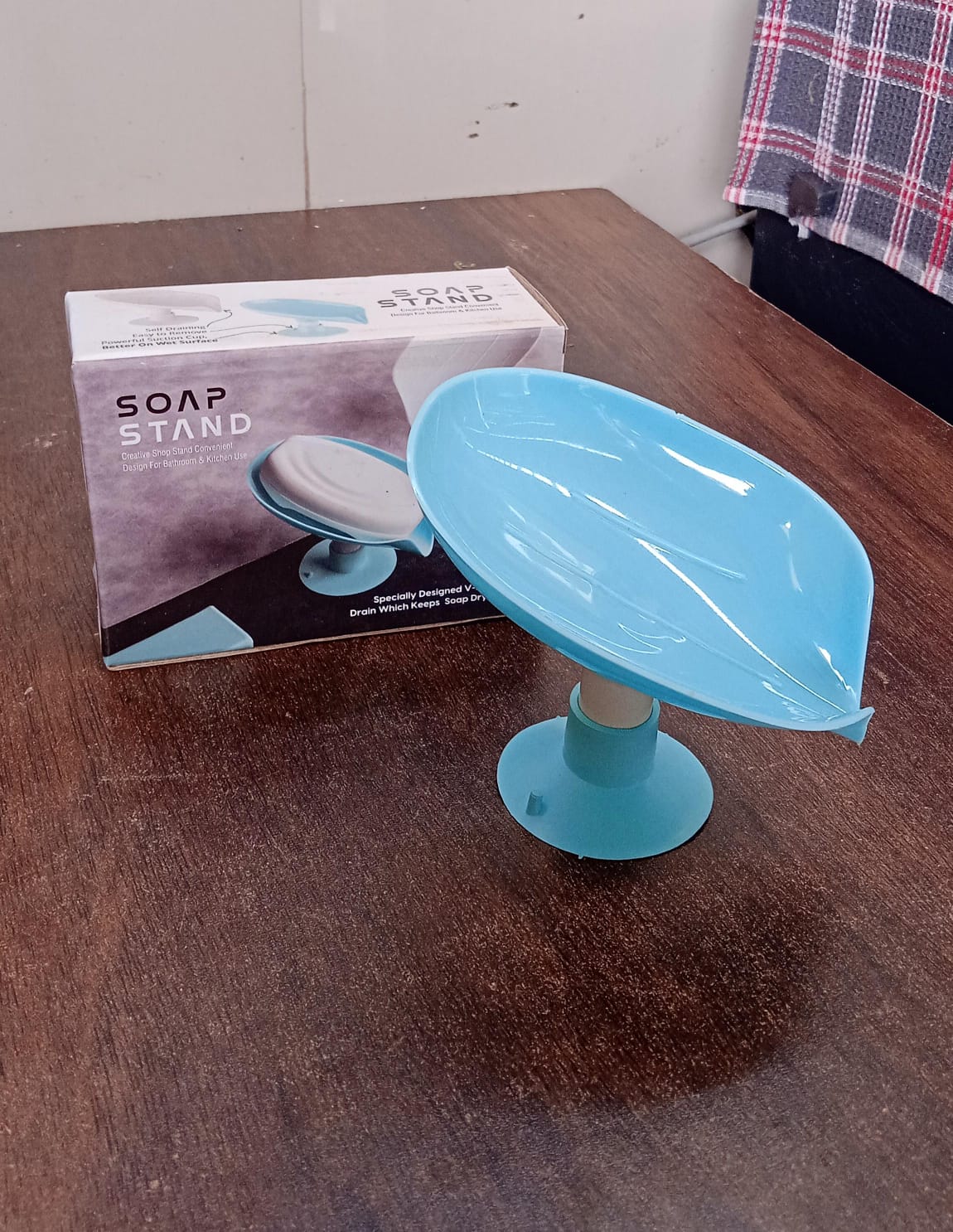 Soap Holder Stand Self Draining Soap Dish Holder Soap Box (1 Pc) - Bhavnagar Deodap