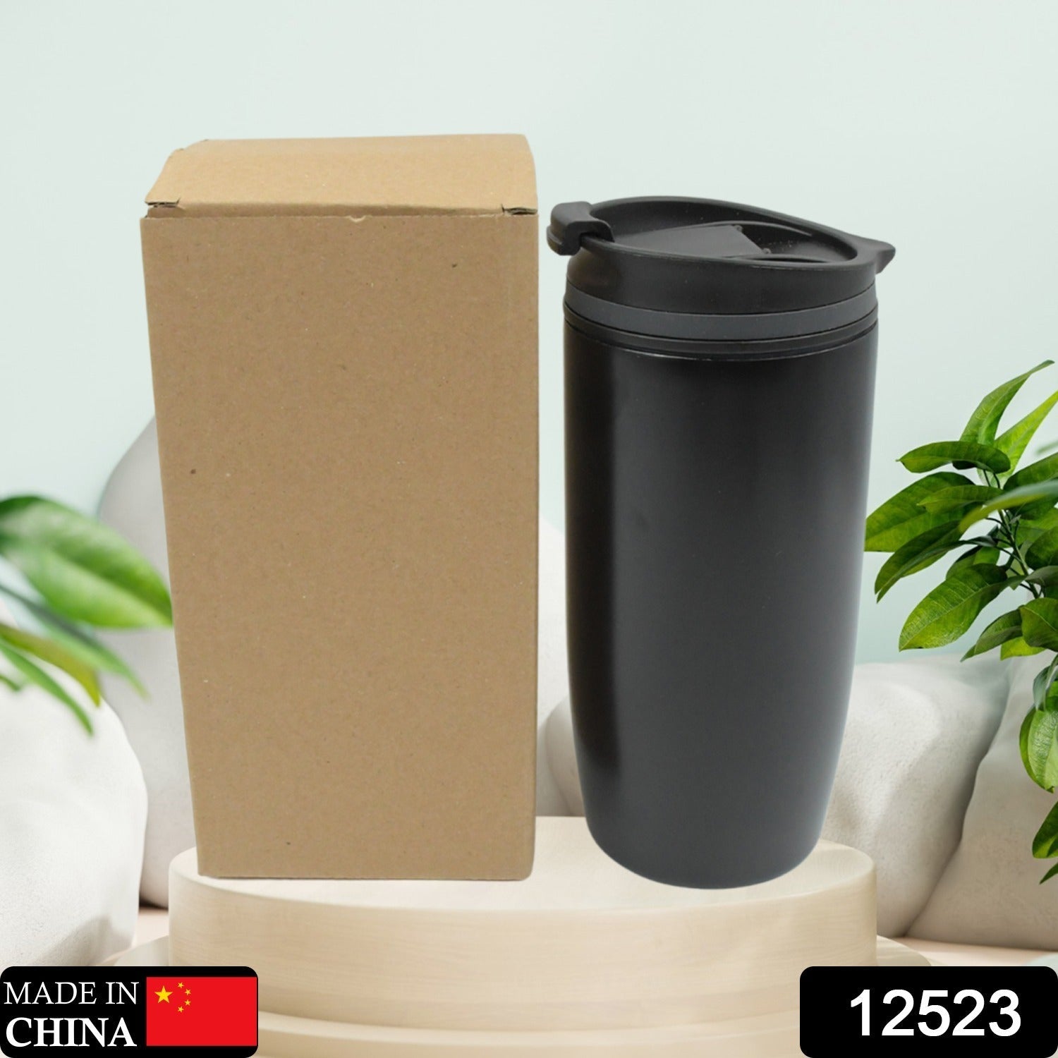 Stainless Steel Vacuum Insulated Coffee Cups Double Walled Travel Mug, Car Coffee Mug with Leak Proof Lid Reusable Thermal Cup for Hot Cold Drinks Coffee, Tea (1 Pc) - Bhavnagar Deodap