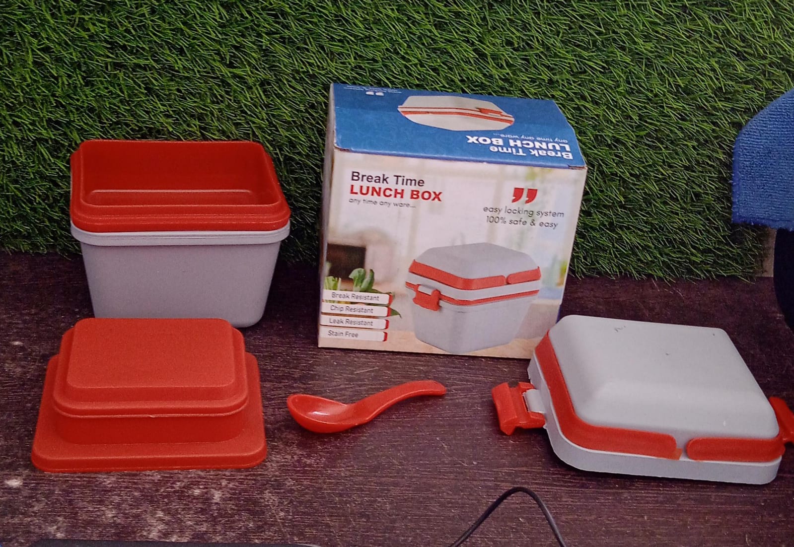Airtight Lunch Box with Handle & Push Lock - Bhavnagar Deodap