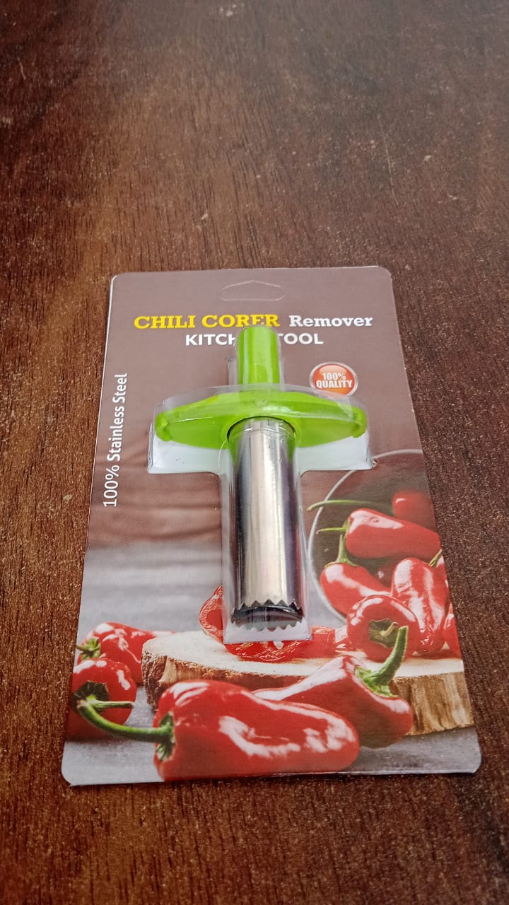 Small Stainless Steel Chili Corer Remover Kitchen Tool (1 Pc) - Bhavnagar Deodap