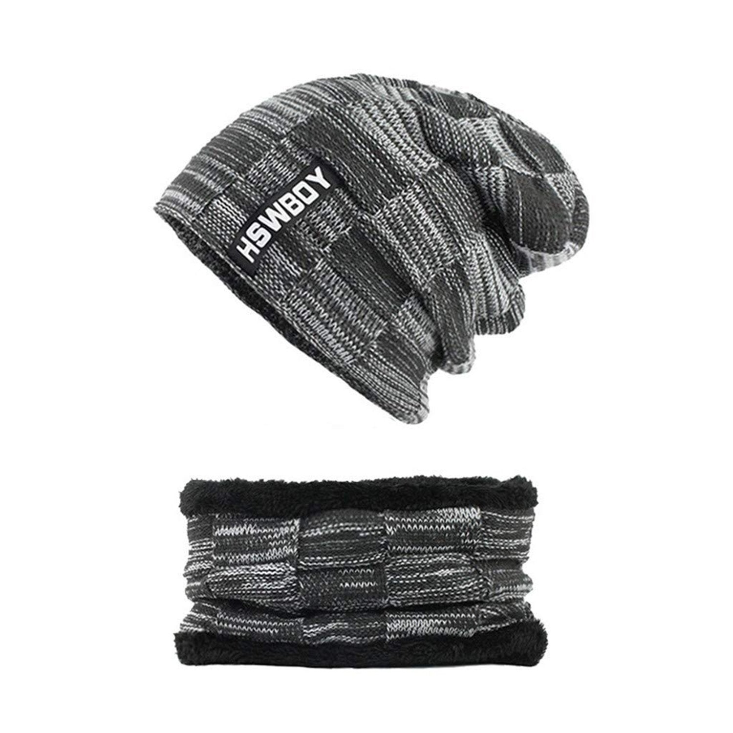Ultra Soft Unisex Woollen Beanie Cap Plus Muffler Scarf - Bhavnagar Deodap