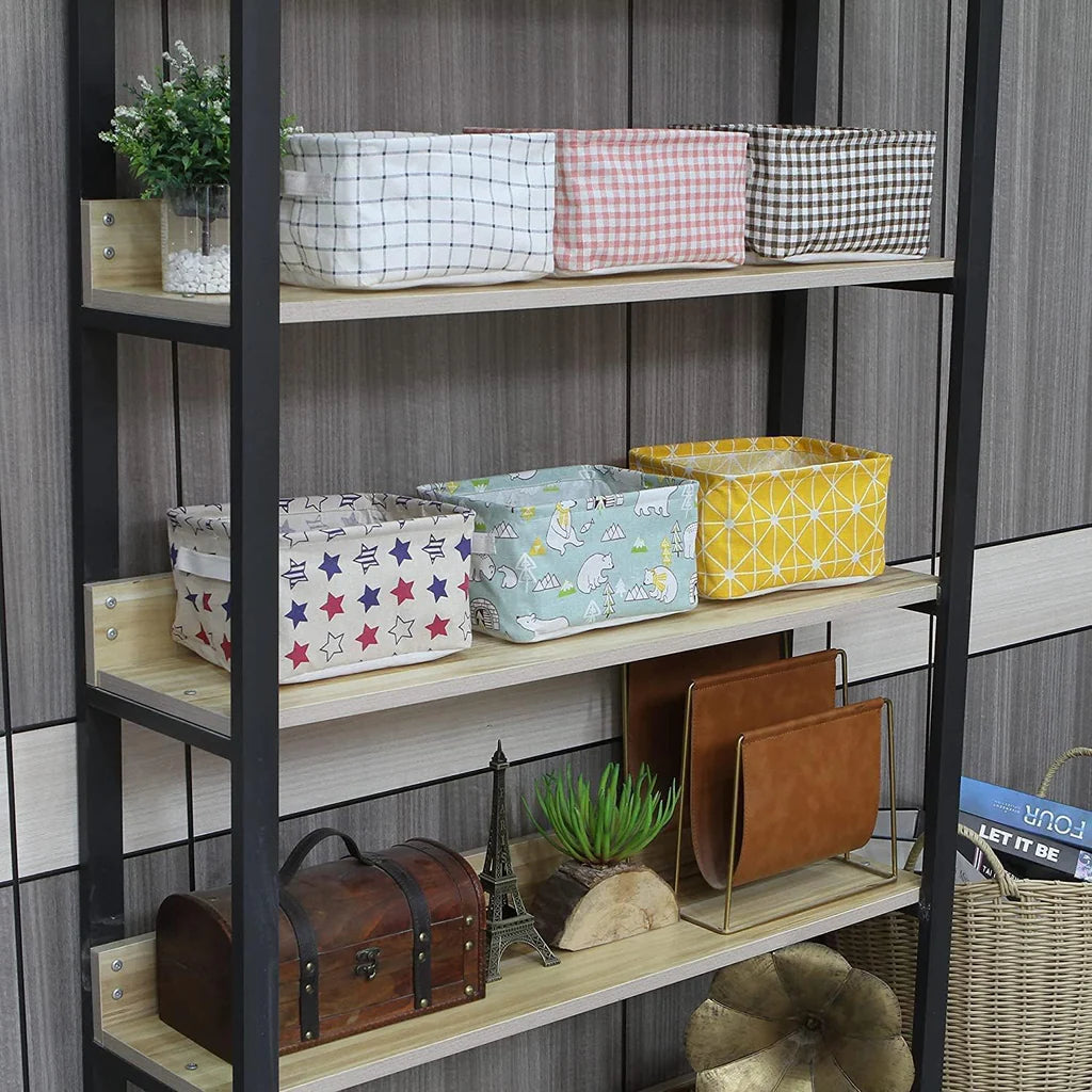 Foldable Multipurpose Storage Box Small Canvas Fabric Organizer Baskets - Bhavnagar Deodap