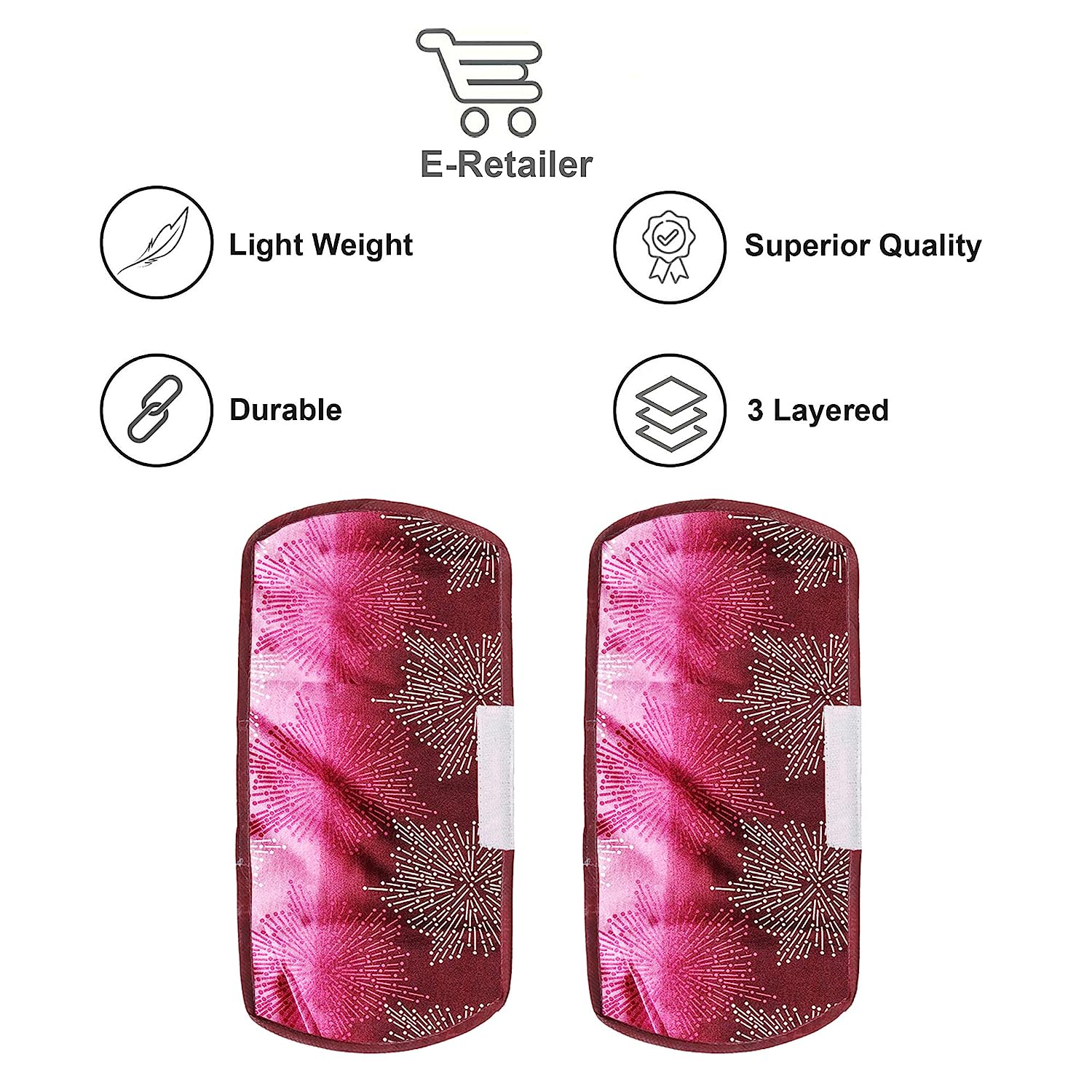 Fridge Cover Handle Cover Polyester High Material Cover For All Fridge Handle Use ( Set Of 2 Pcs ) Multi Design - Bhavnagar Deodap