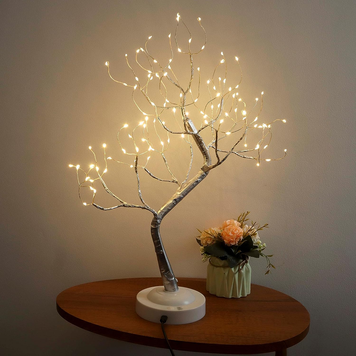 108 LED Birch Tree Lights Artificial Tabletop Fairy Tree Lamp Eight Lighting Modes USB or Battery Operated with Timer Decor for Bedroom Living Room Wedding Christmas Easter - Bhavnagar Deodap